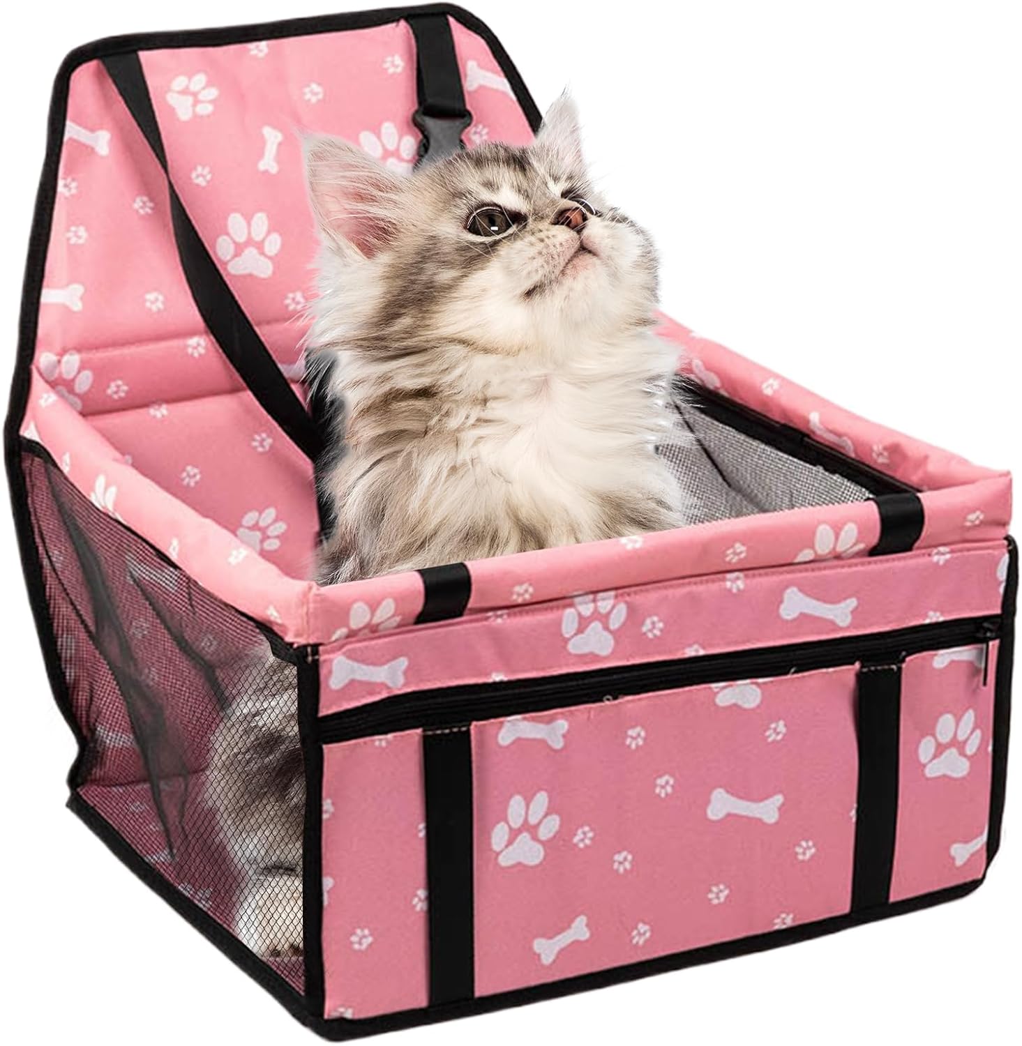 Dog Seat In Car - Car Seat And Pet Travel Bed with Pockets,Waterproof Pet Accessories for Long Trips To The Vet To Park And On The Road 2