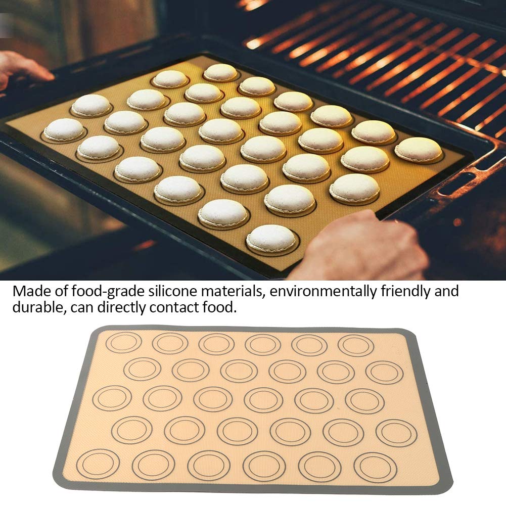 4 Teilige Macaron Backmatte,Wiederverwendbare Silikon Kuchenunterlage in Lebensmittelqualit?t,Temperatur Antihaft Backmatte f¨¹r Die Herstellung Von Kuchen,Pudding,Schokolade,Macarons