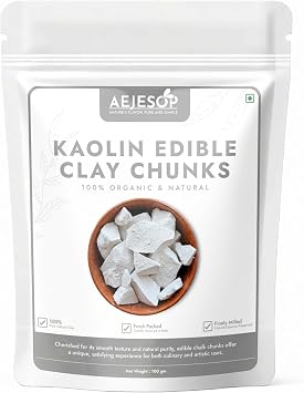 AEJESOP Kaolin Edible Clay Chunks, 3.5 oz 100g