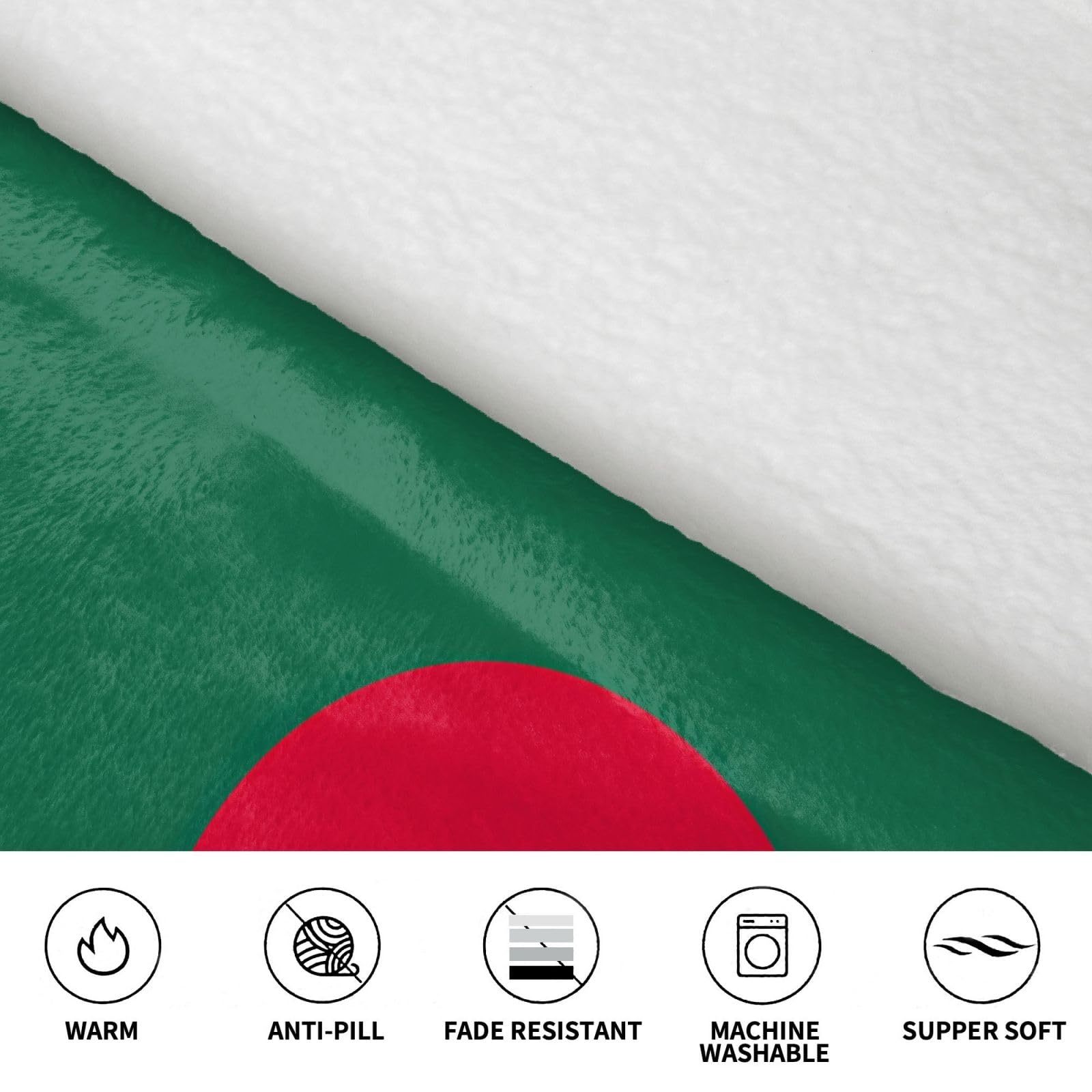 Flaga Bangladeszu nadruk ciepły i przytulny koc do noszenia, gruby flanelowy koc z kapturem z rękawami i ogromną kieszenią