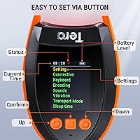 Vista 2 de Tera Escáner de código de barras inalámbrico 2D con soporte: versión Pro pantalla de ajuste digital teclado funciona con Bluetooth 2.4G inalámbrico