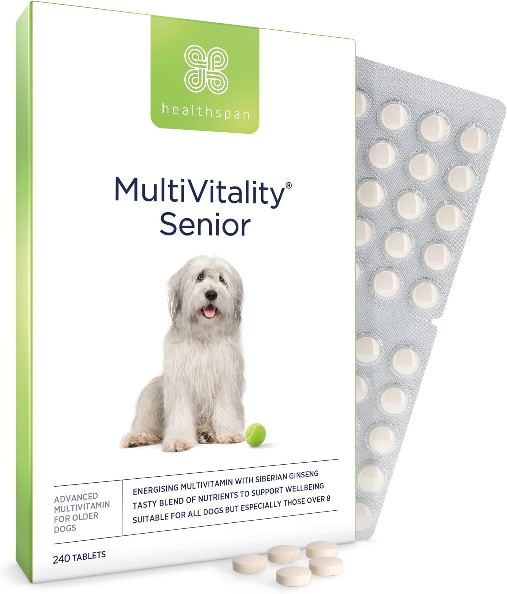 Healthspan Multivitamin Senior For Dogs 240 Tablets 15 Essential Vitamins & Minerals