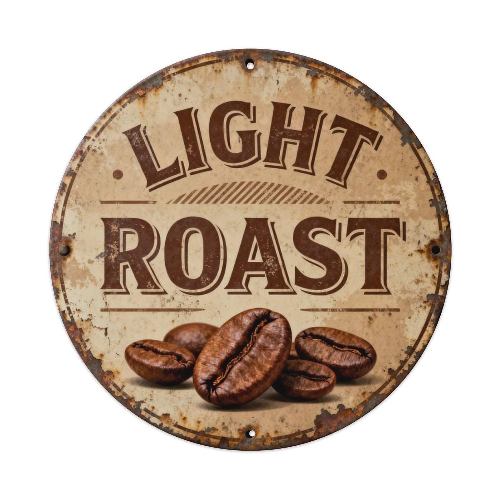 Light Roast Metal Tin Sign Plaque