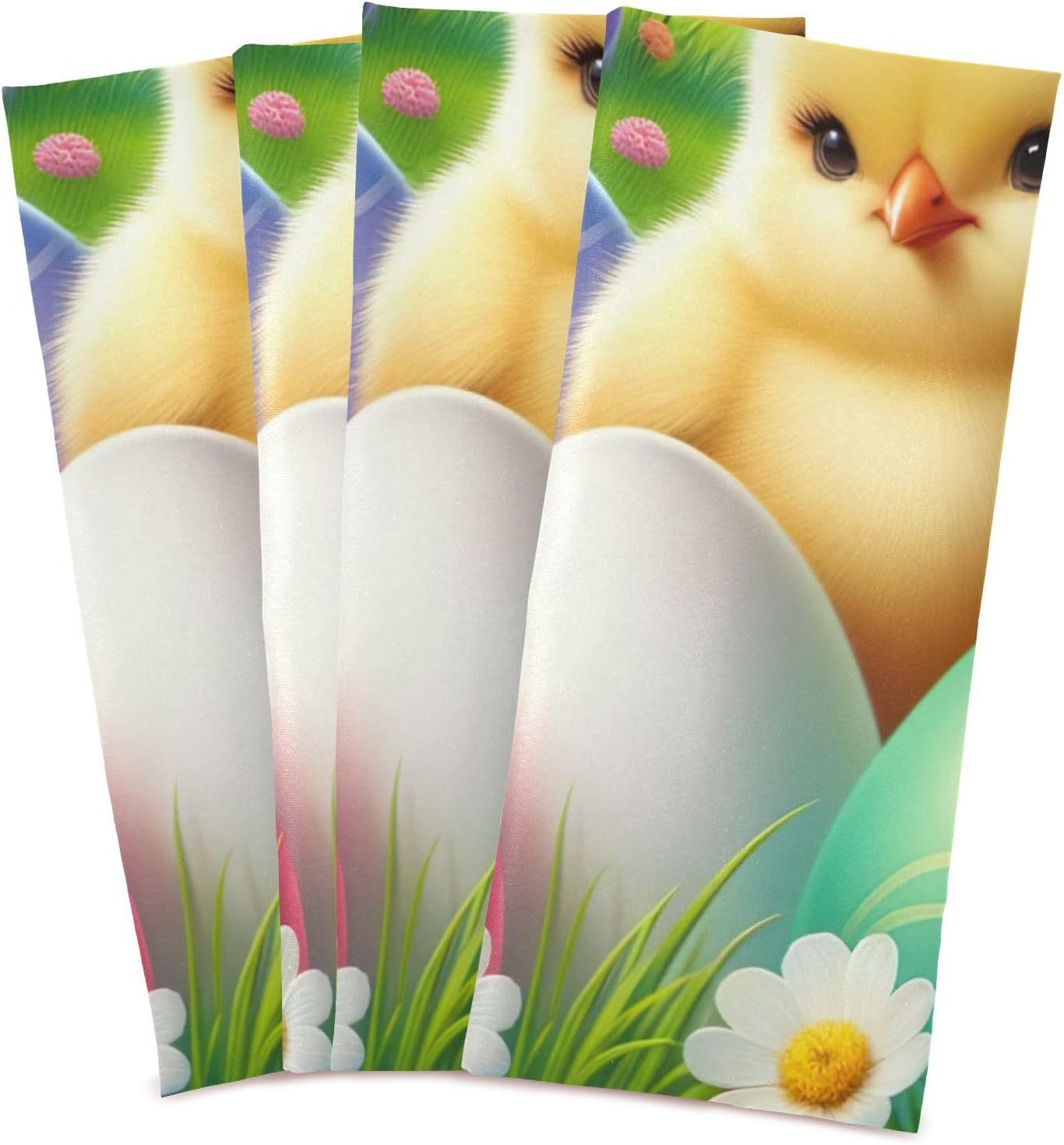 ODAWA Easter Celebrations Kitchen Towles Soft Reusable Cleaning Bar and Tea Towels Hand Towels Housewarming Gifts for New Home (18"x 28", 4 Pack)