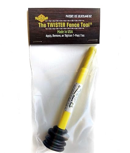 para instalación de alambre de púas y postes en T para instalar, quitar y reparar con bridas de poste en T (amarillo)