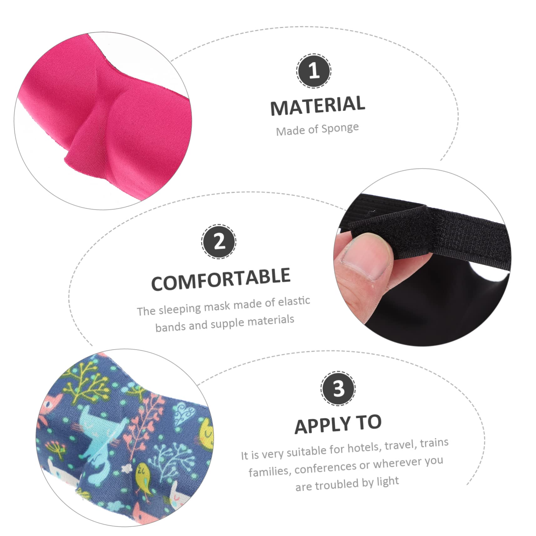 LALAFINA 25pièces Masques De Sommeil Garçon Fille Occultant Pour Siestes Maison Voyage Chat