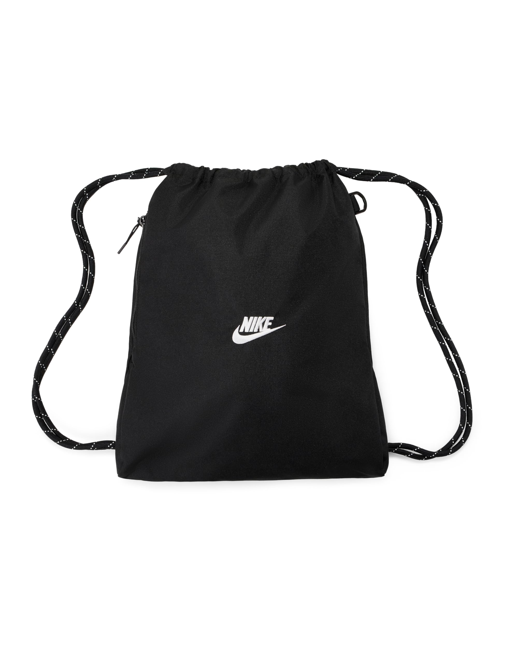 Nike Unisex Heritage Drawstring 2.0 Gym Bag, Black/Black/White, One Size