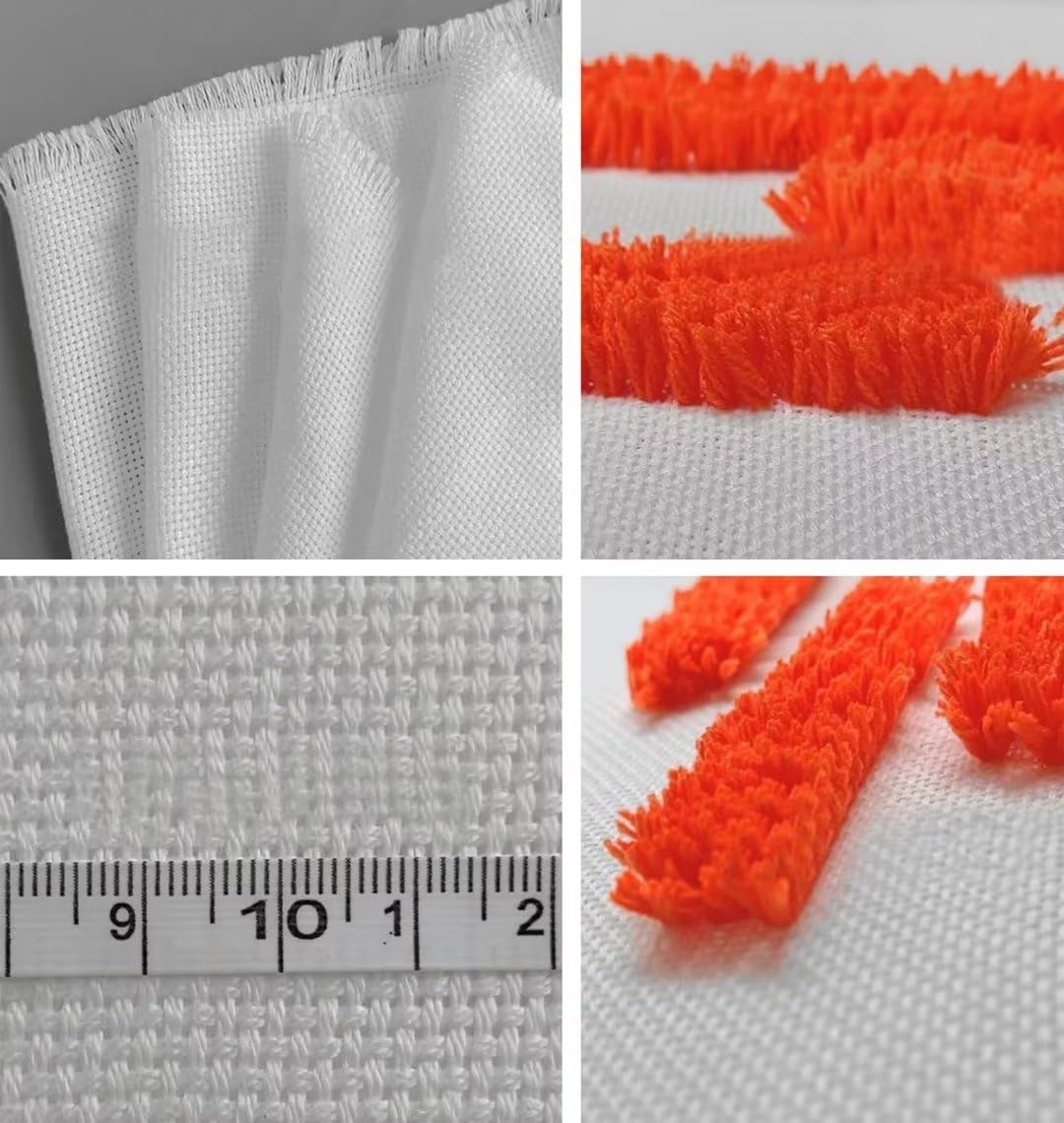 Tela Estampada 100% poliéster, Tela Textil con Aguja Perforadora, Tela para Pistola con Bordado, Tela de Alta Elasticidad, Tela con mechones de Color Blanco Puro (Blanco Puro, 150 x 300 cm)