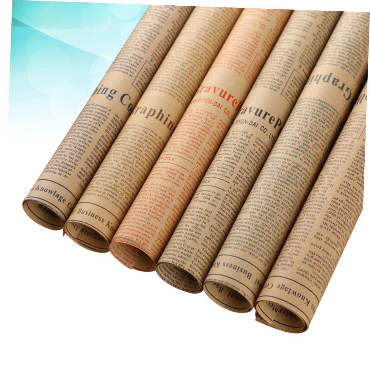 GLEAVI 50blätter Kraftpapier Geschenkpapier Retro-papier für Blumensträuße und Diy-projekte Vintage-papierverpackungen Reißfestes Papier für Geburtstage Hochzeiten und Zufälliger Stil