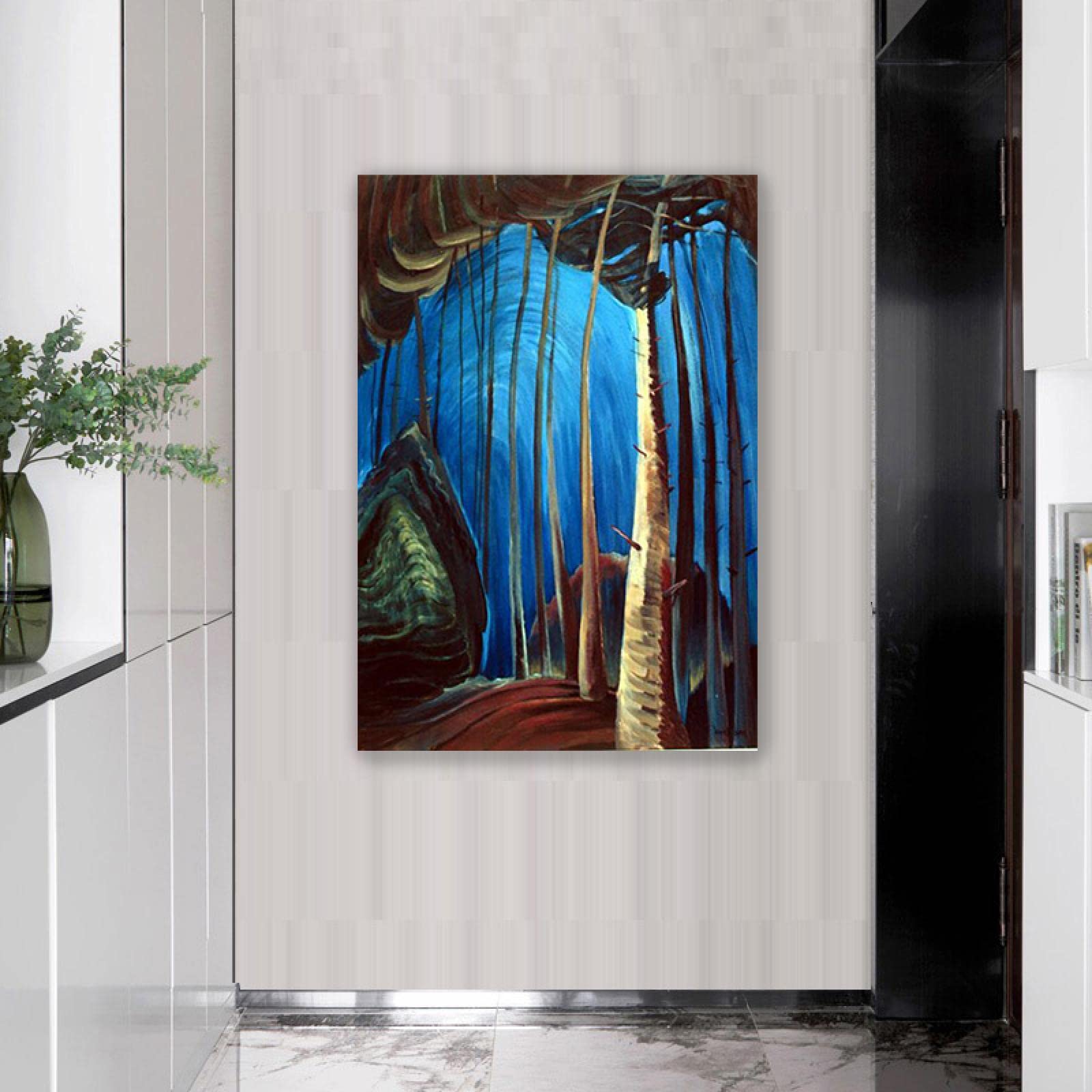 Emily Carr Pintura Reproducción de Carteles Cuadro en lienzo-impresión Obras de Arte-listo para colgar Cuadros famosos impreso sobre lienzo(Cielo azul)60x85cm(24x33in)Enmarcado