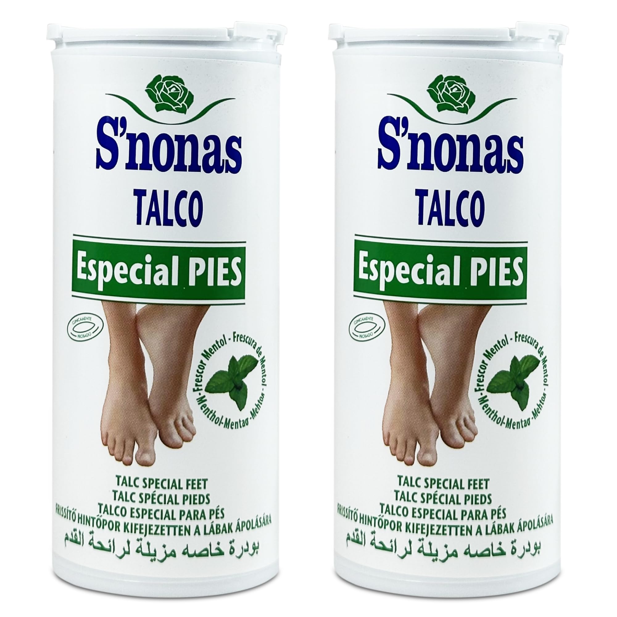 Polvos de Talco para Pies 100g – Desodorante para Pies y Calzado Elimina el Mal Olor (2 Unidades)