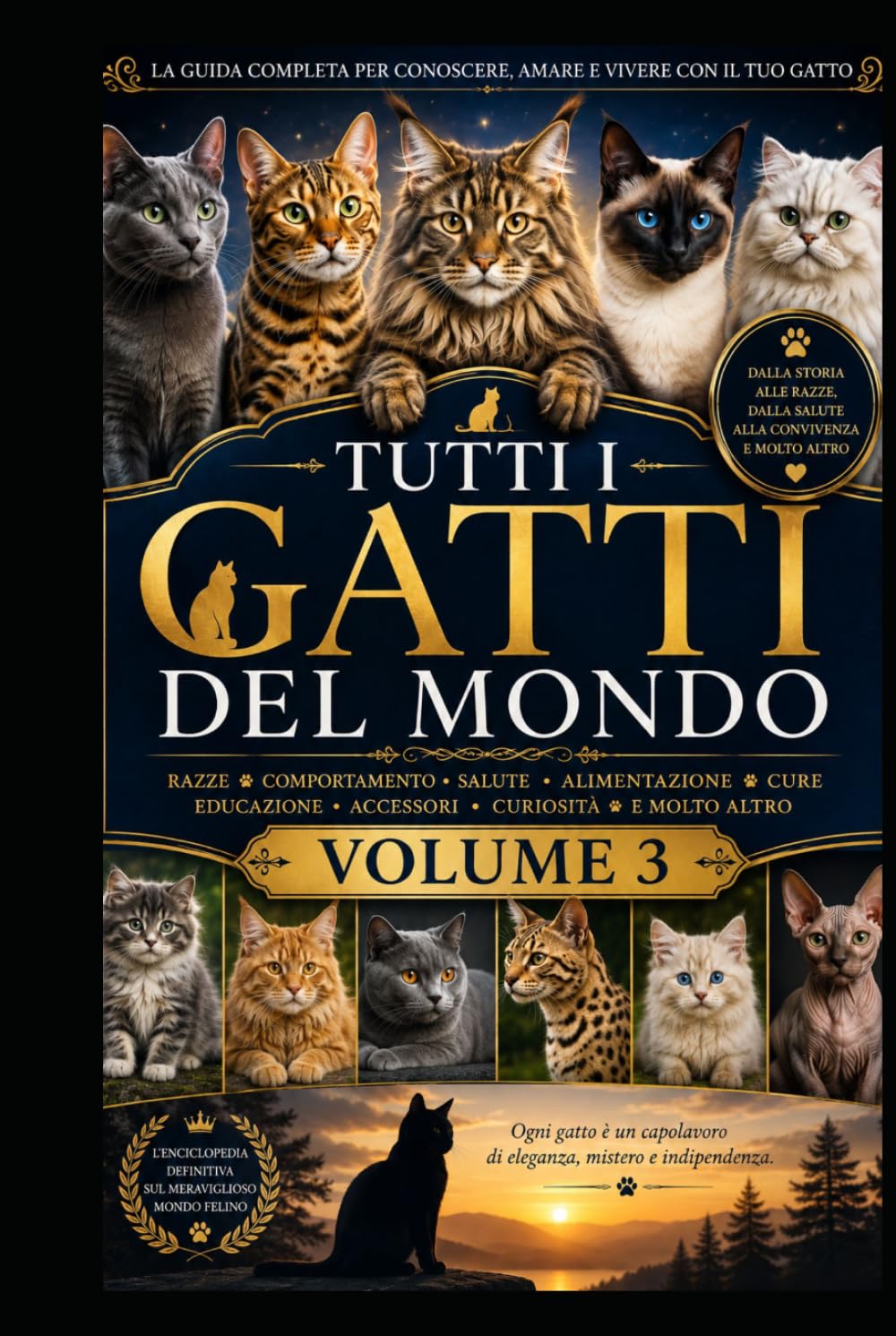 Tutti i Gatti del Mondo (VOLUME 3): La guida definitiva per conoscere, allevare, educare, nutrire e prendersi cura di ogni razza felina