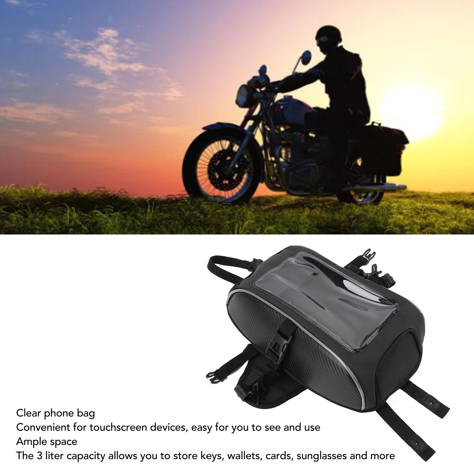 Bolsa de Tanque de para Motocicleta, Almacenamiento Resistente Al
