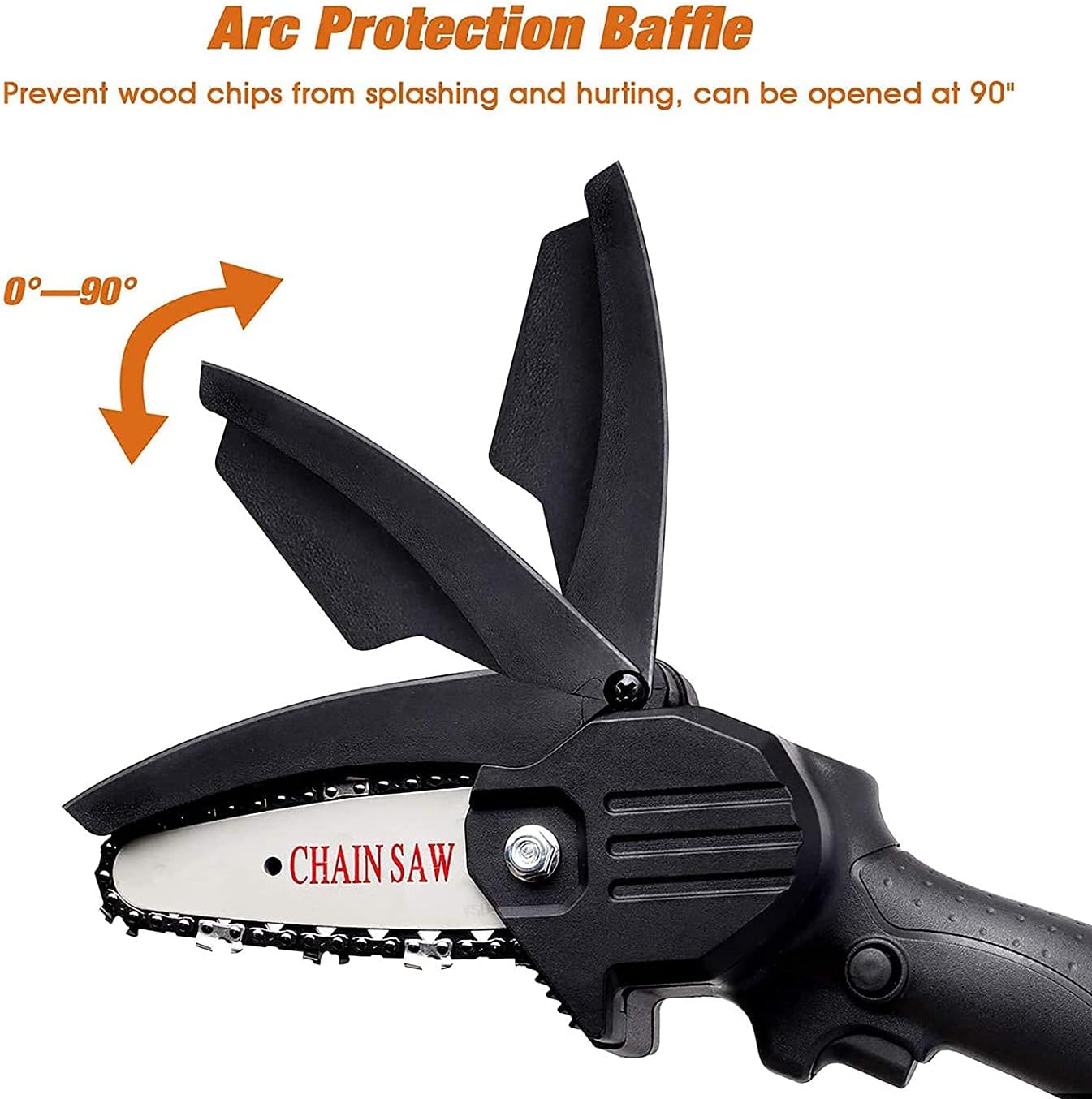 Mini Electric Chainsaw Cordless 4-Inch, 21v Handheld Portable Battery Powered Chain Saws with 4500mAH Lithium Battery for Tree Branch Wood Cutting