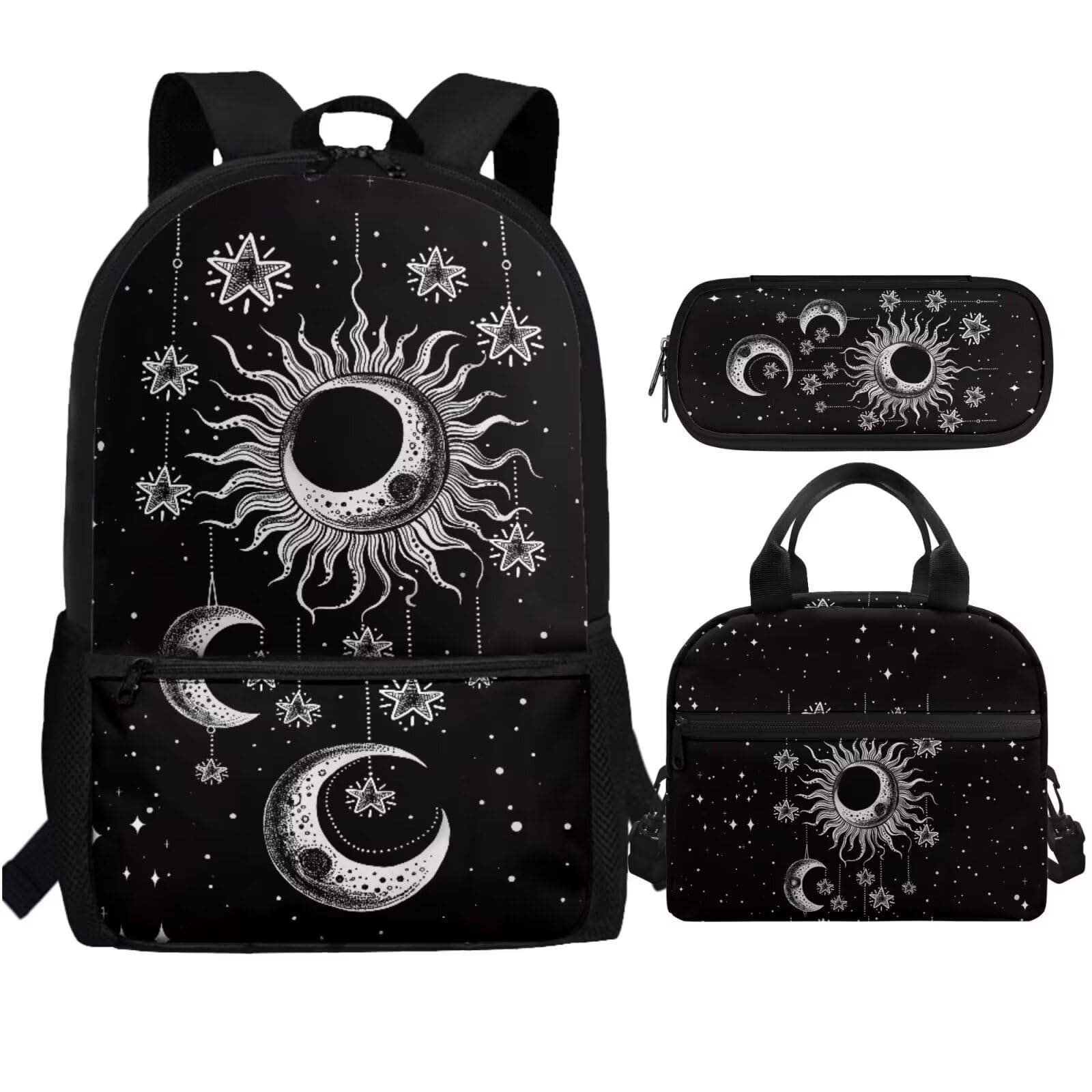 Showudesigns - Mochila escolar para niñas de 8 a 12 años con lonchera y estuche para lápices para niños
