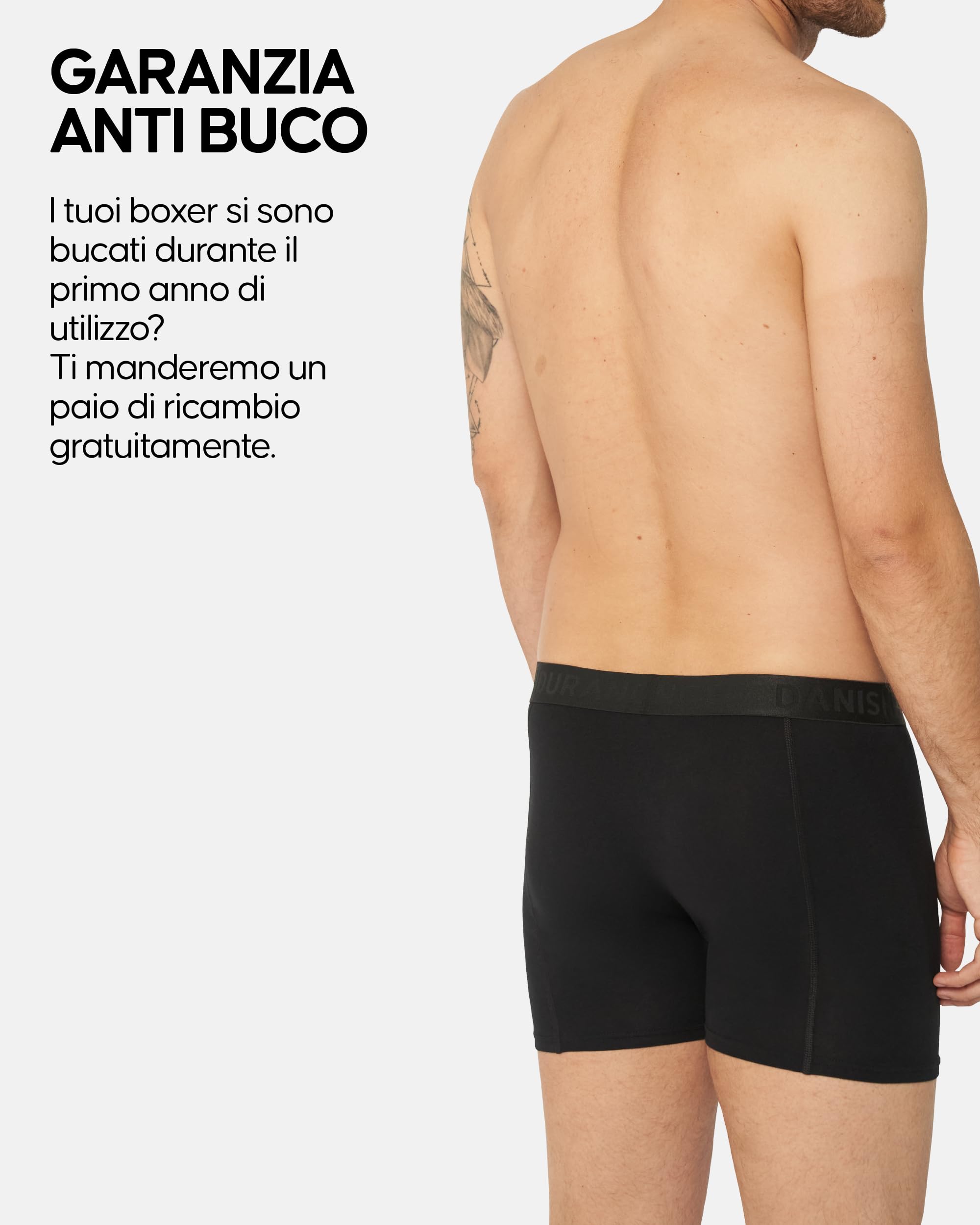 DANISH ENDURANCE Boxer Uomo Cotone Biologico 100%, Mutande Uomo Morbide e Traspiranti, Senza Etichetta, 3 o 6 Paia