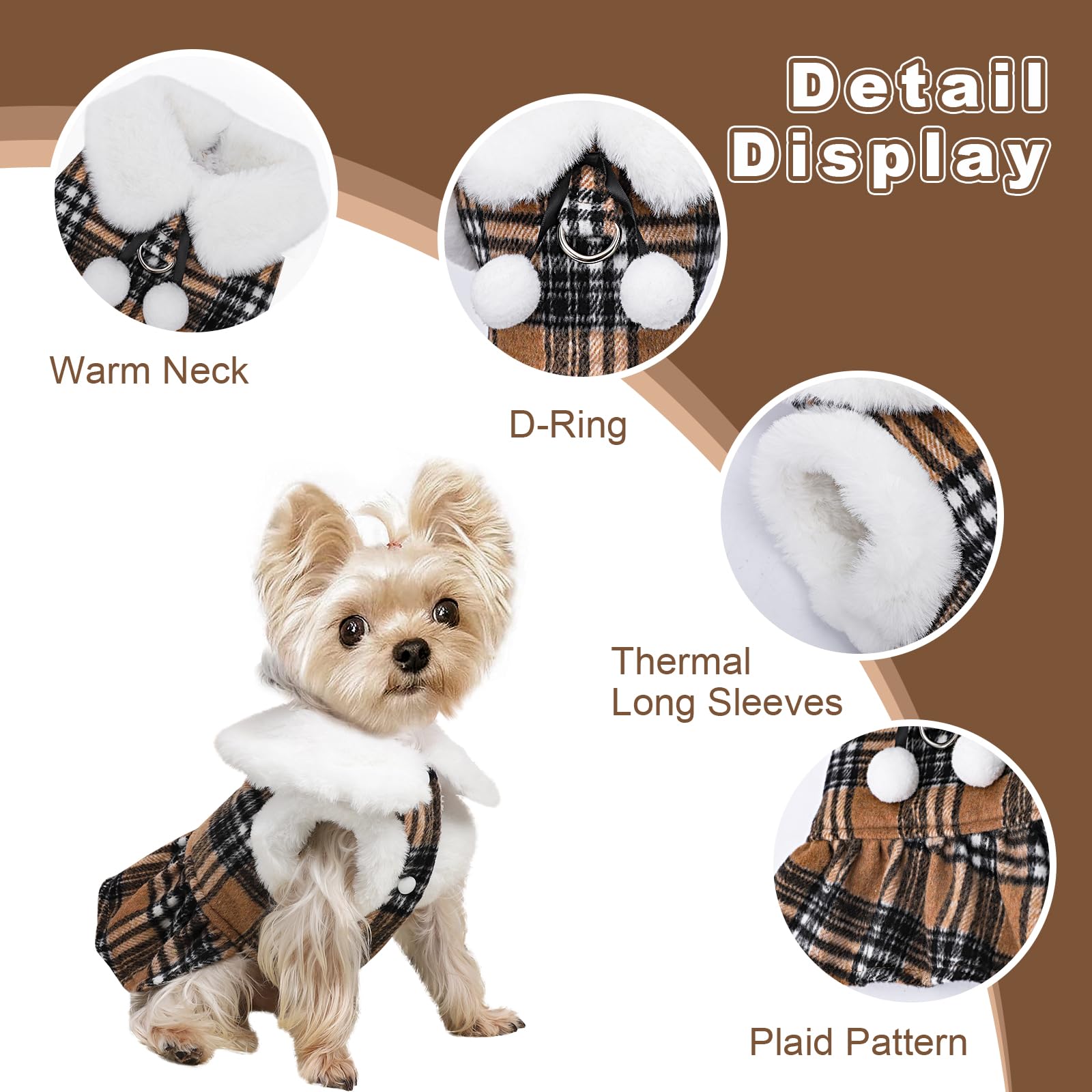 fall dress for dogs Autumn Sequin Leather Dog Dress for Small to Medium Breeds – Cultured Canine  Pawtique main image 0
