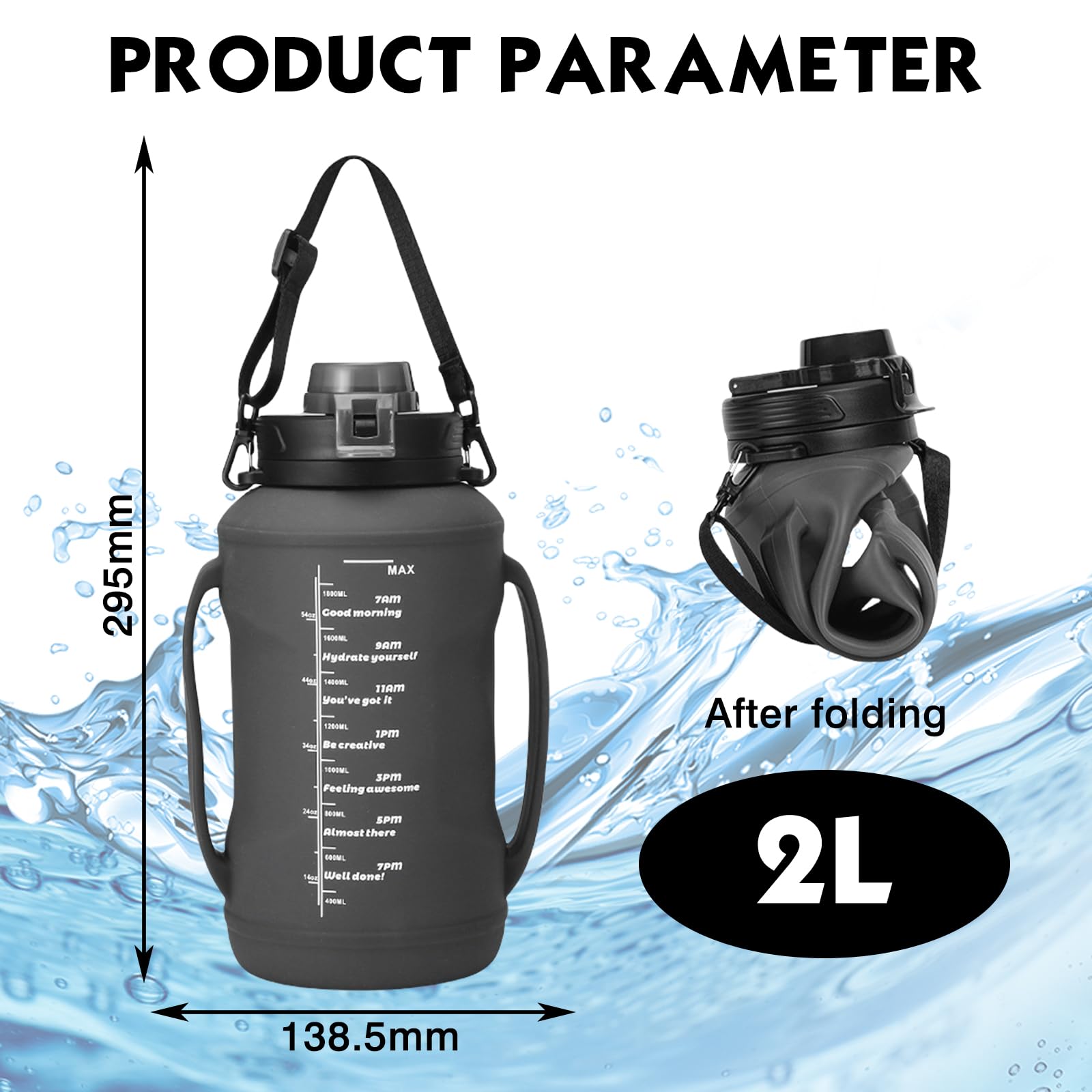 Gourde Pliable Belle Vous 2L - La Bouteille Isotherme Qui Se Range Partout !