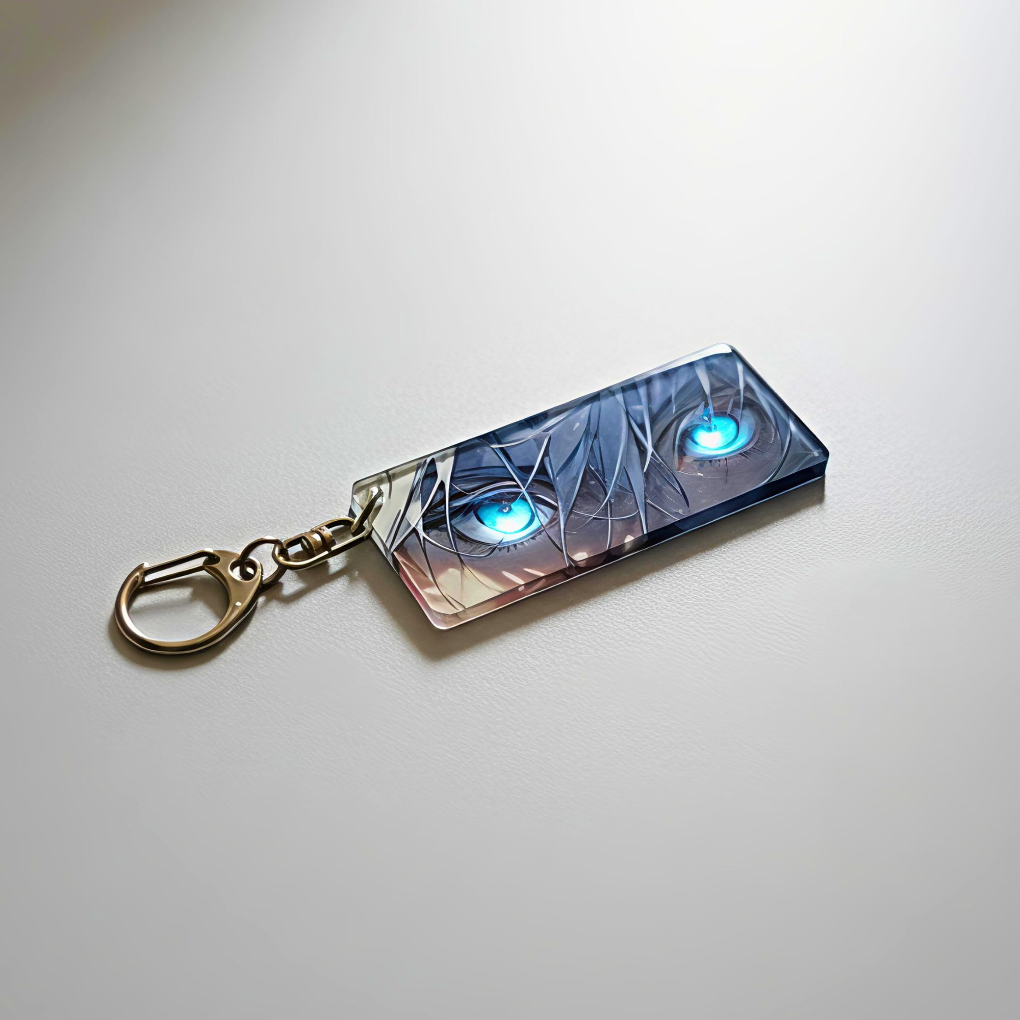 Anime Acrylic Glowing Eyes Keychain for Demon Slayer, Naruto & Jujutsu Kaisen | Luminous Eye Glow Key Ring | Premium Otaku Accessory for Bags, Bikes, Cars, Backpacks & Keys-image-12