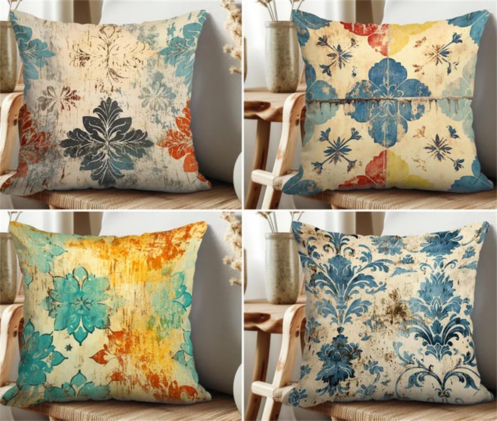 Housses de coussin canapé moderne vert pour salon et chambre