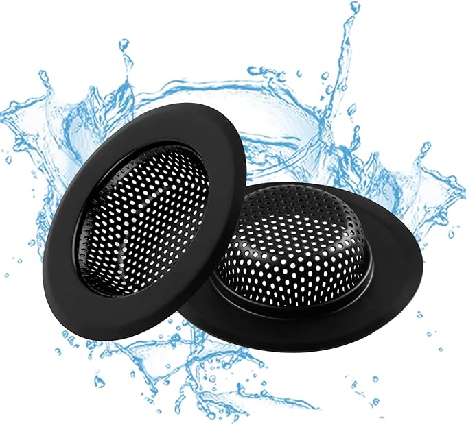 Sink Drain Strainer, 2 PCS Kitchen Sink Strainer Upgraded Large Wide