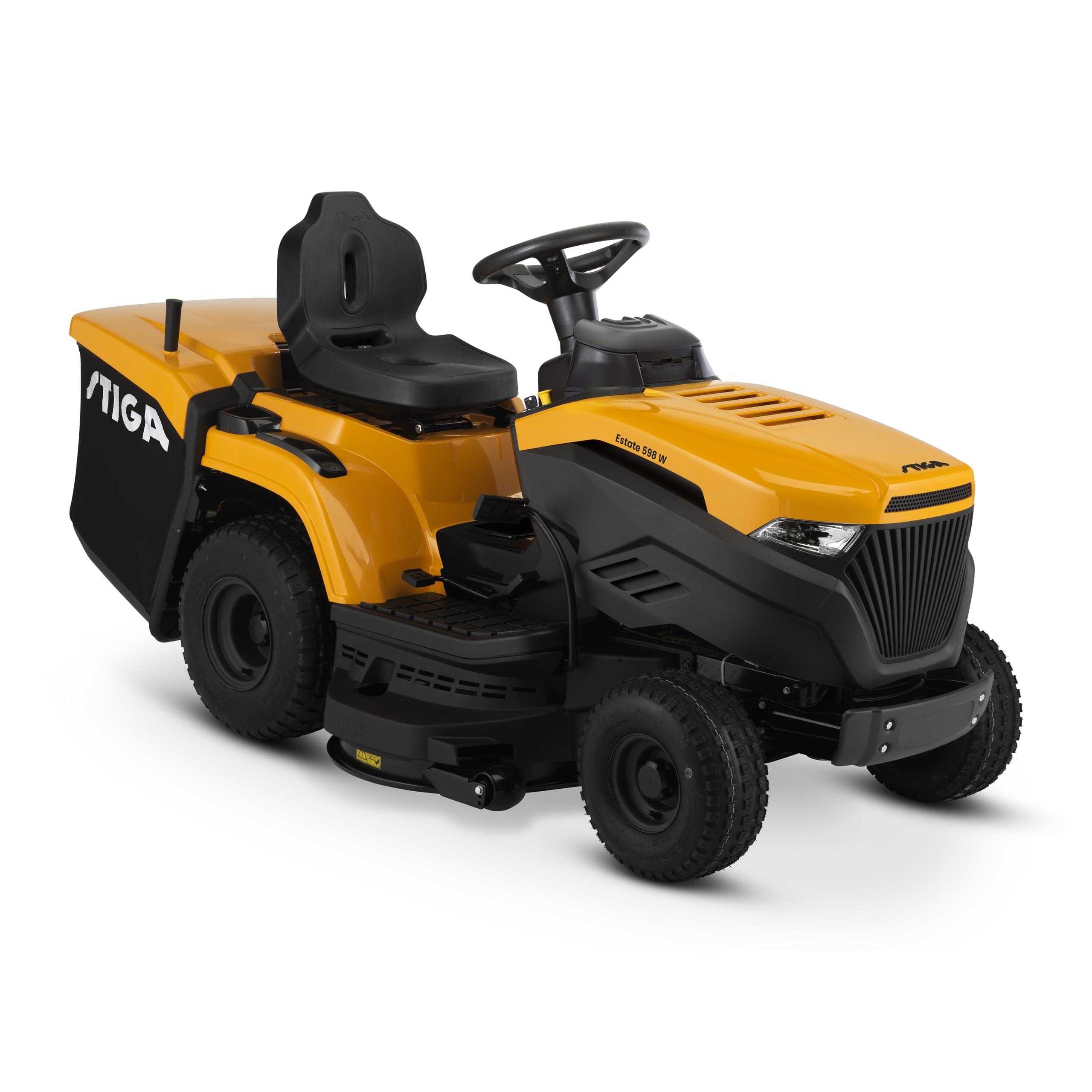 STIGA Estate 598 W Rasentraktor, 586 cm³, 98 cm, 240 L – Hydrostatischer Pedalantrieb, 3-In-1-Mähsystem – Für Große Flächen