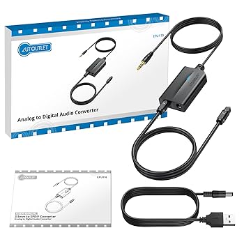 デジタルSPDIFオーディオアナログコンバーター3.5mmステレオコネクタ デジタルSPDIFオーディオアナログコンバーター3.5mmステレオ