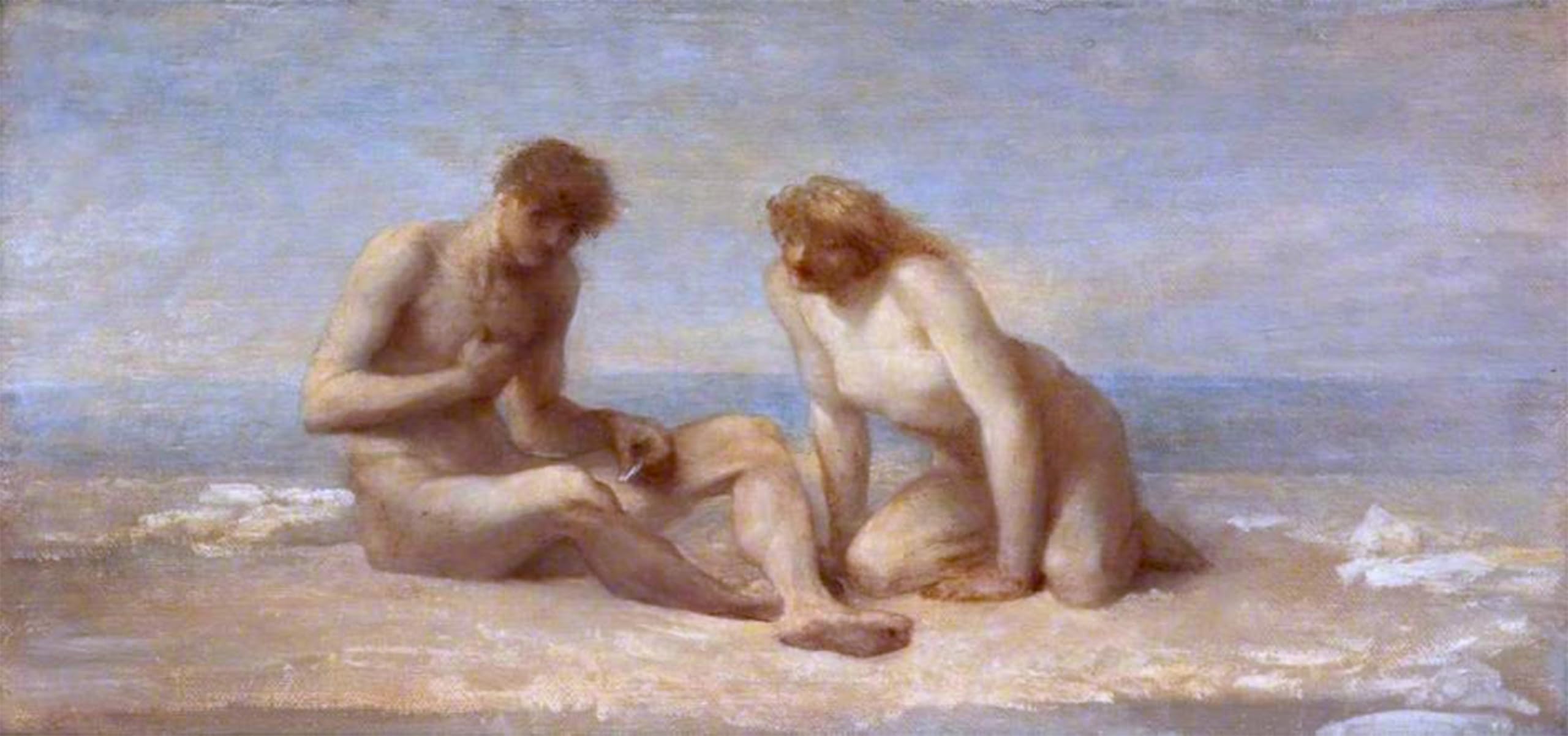 POSTERIIk Vintage Art Print Images Pictures Print the First Oyster by George Frederic Watts Modern Colour Posters for Office Home Decor 60x90cm