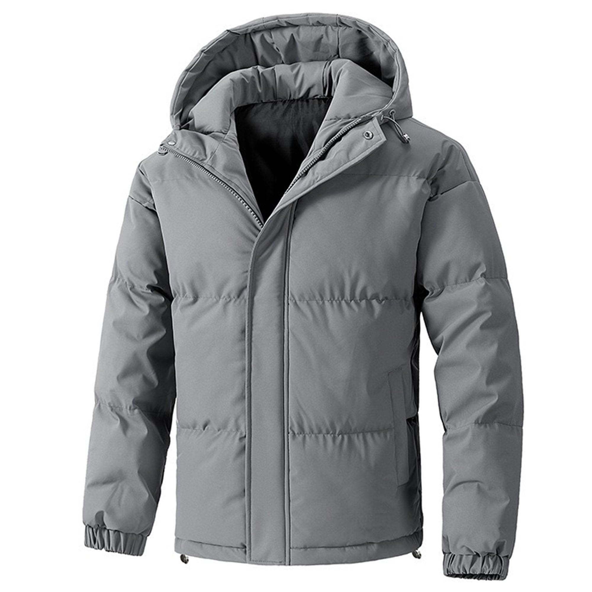 Doudoune homme imperméable chaude manteau hiver gris ample 3XL - 8