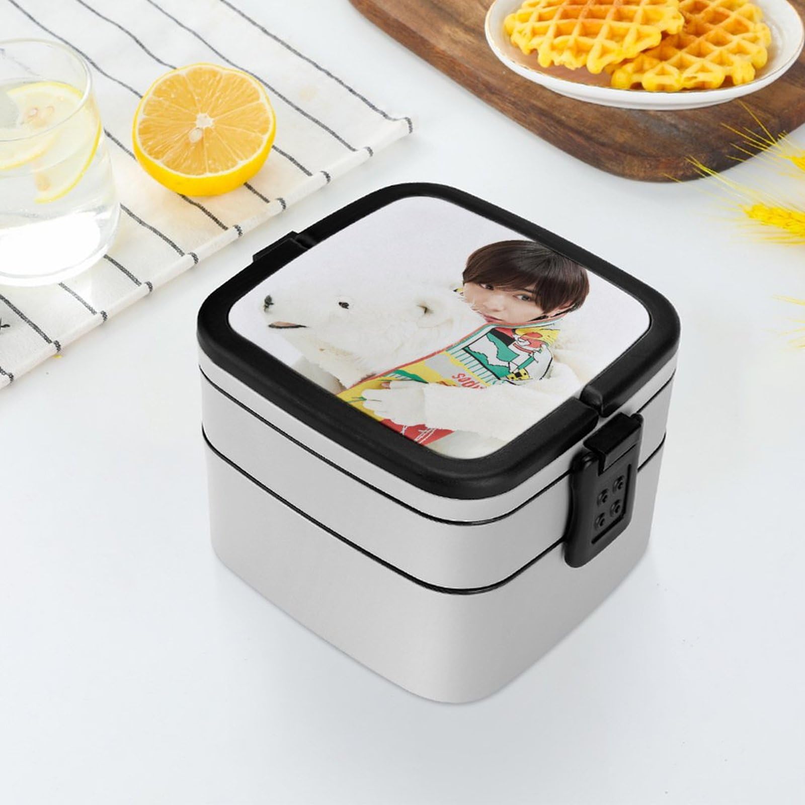 手提げ弁当箱 Amazon | For 向井康二 弁当箱 ランチボックス 二段 手提げお