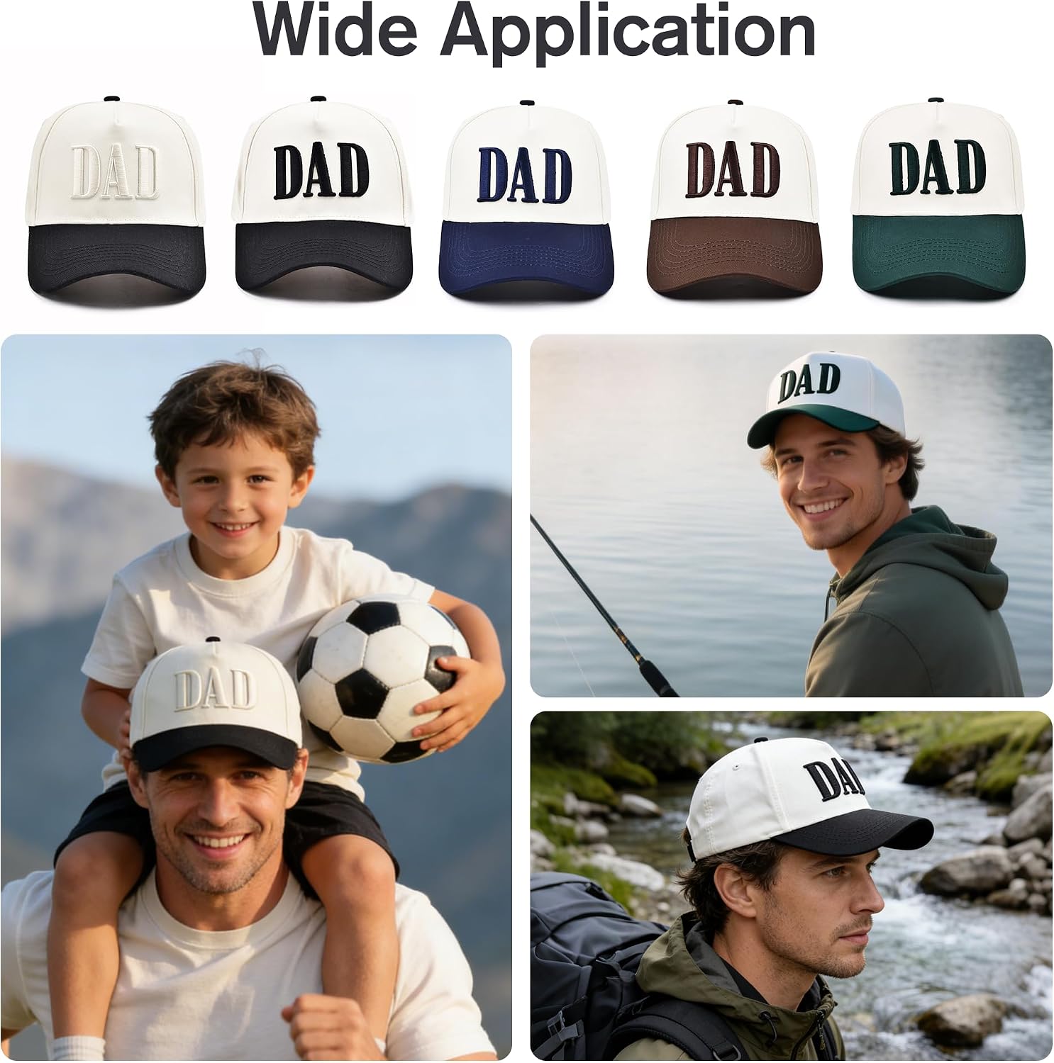 Dad Trucker Hats for Men, Embroidered Baseball Cap, Fathers Day Birthday Gifts from Daughter Son, New Dad Gifts