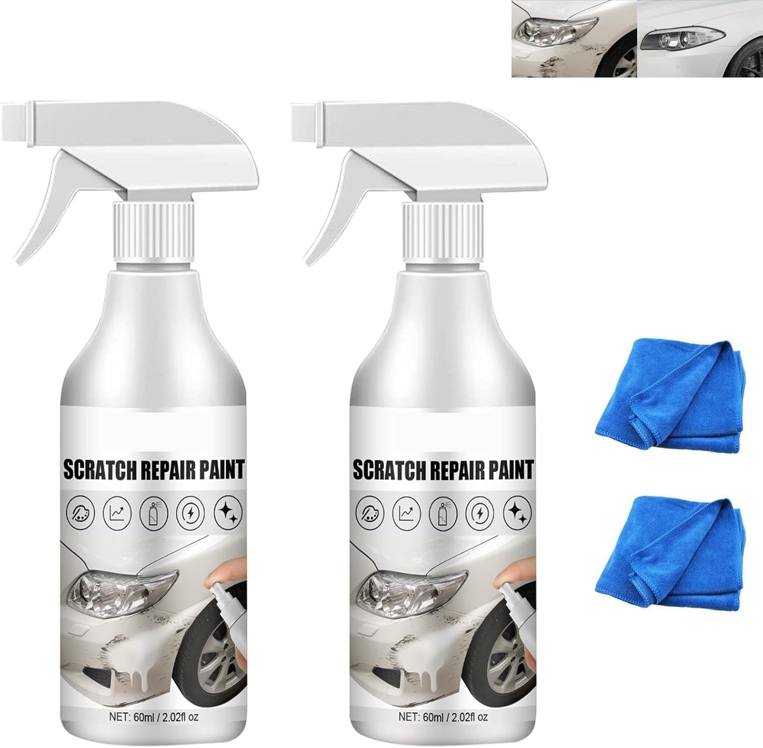 Amazon 車用キズ修復スプレー、車のキズ修復スプレ 60 ML Rayhong Scratch Repair Paint 車用