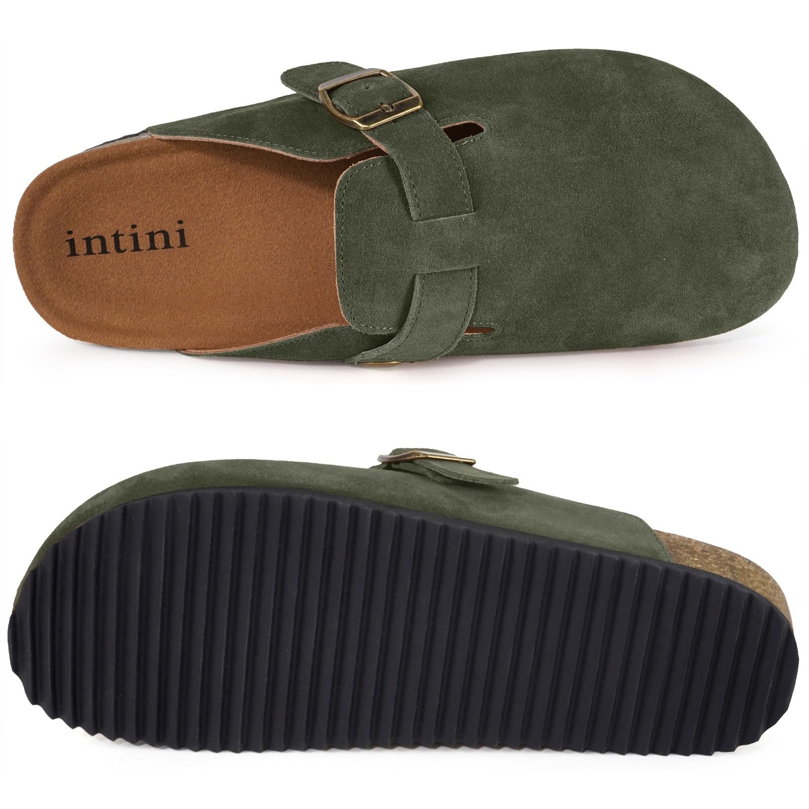 Sabot Donna Ciabatte Uomo Chiuse con Comodo Pantofole in Pelle Scarpe da Giardino Traspirante Sandali Ciabatta 36-46