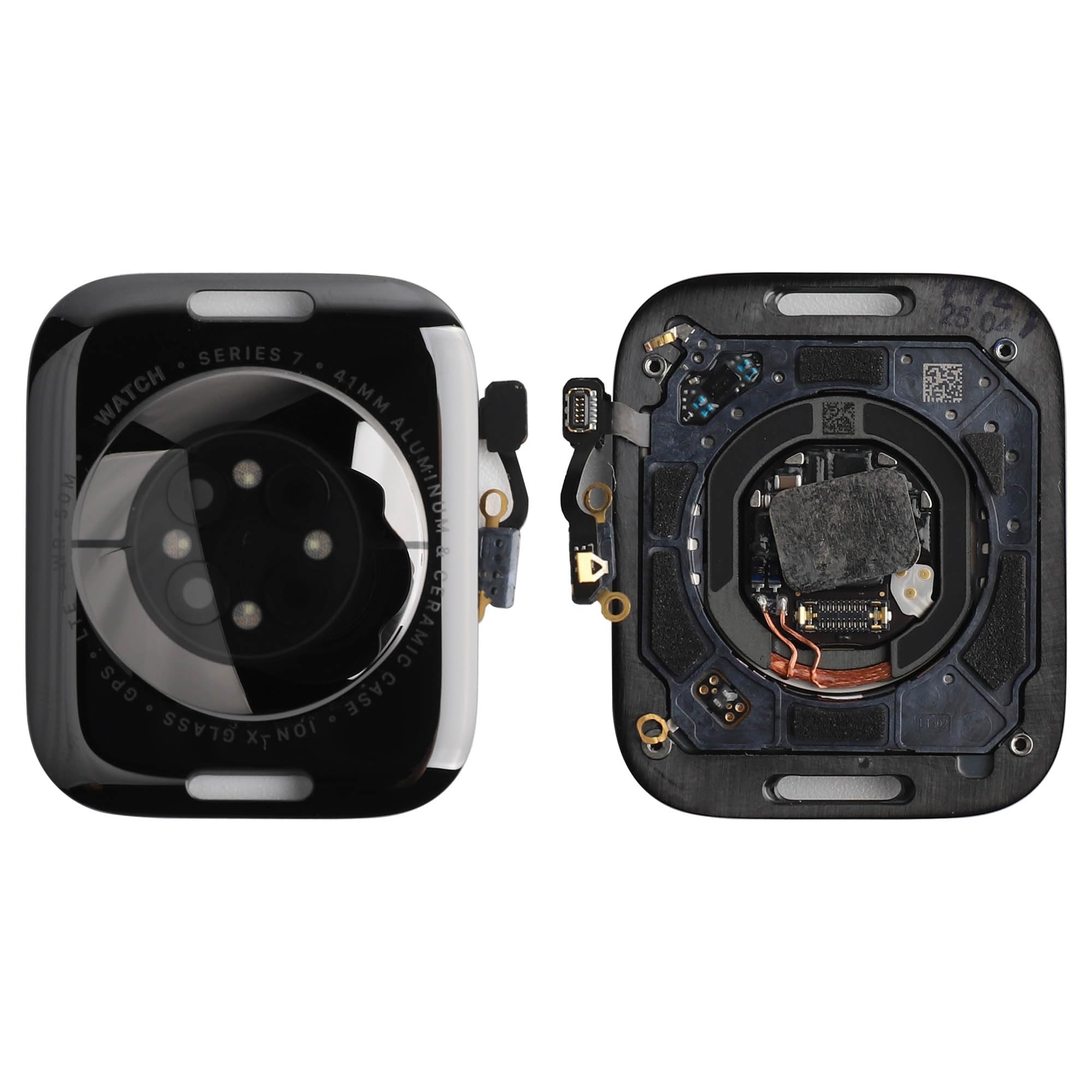 Cover posteriore in vetro per la frequenza cardiaca, compatibile con A-pple Watch Series 7 41 mm (Cellular/LTE+GPS) con kit di strumenti di riparazione aggiornato
