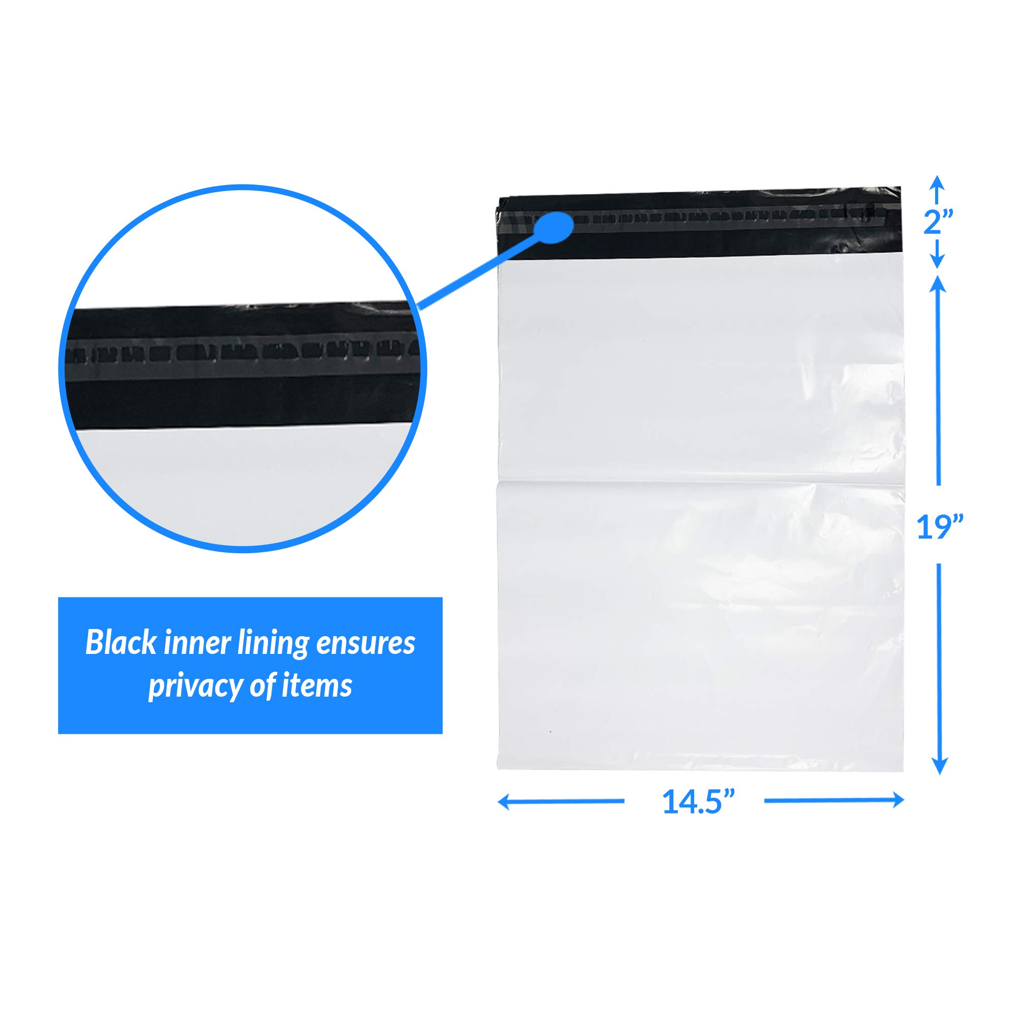 Enveloppes d'expédition en polyéthylène 14,5 x 19 cm – 220 cspk – Blanc
