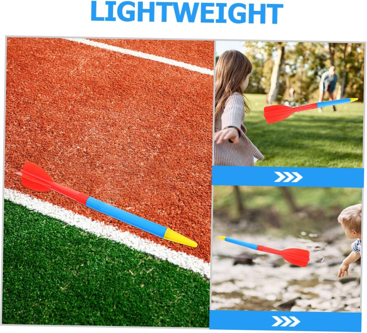 BESPORTBLE 2Pcs Soft Plastic Training Javelin for Lightweight Safe Throwing Equipment for Beginner Athletics Practice Outdoor Training Supplies 2pcs