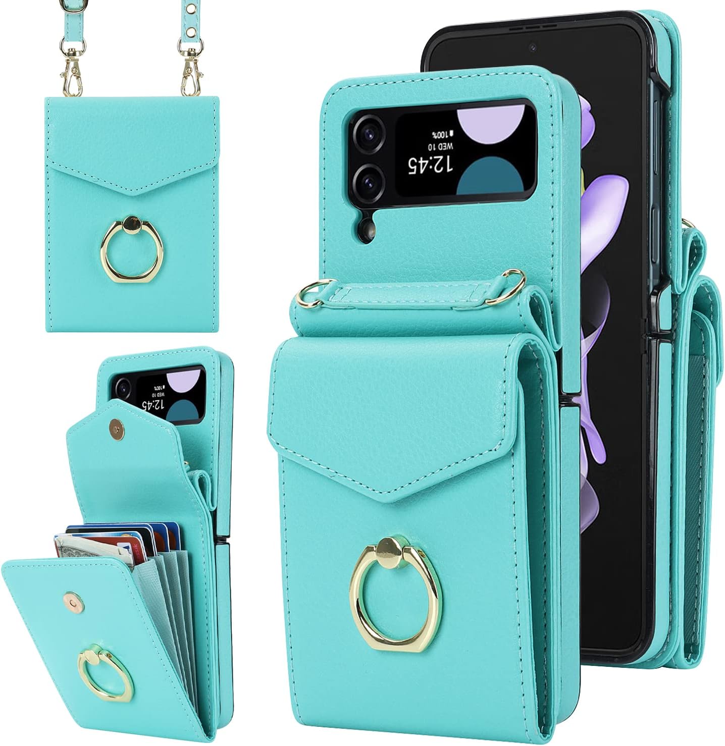 Asuwish Phone Case for Samsung Galaxy Z Flip 4 5G 2022