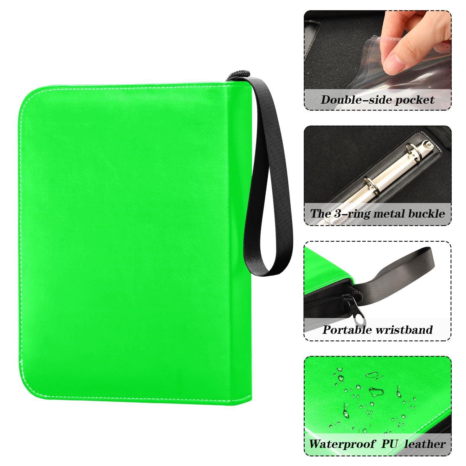 Amazon.com: Neon Green Custom Card Binder 400 Pockets Personalized Trading Card Storage Binder Album with Sleeves Zipper Card Collection Holder Folder for Sport Cards Game Cards Sleeved Cards : Toys & Games Amazon.com: Neon Green Custom Card Binder 400 Pockets Personalized Trading Card Storage Binder Album with Sleeves Zipper Card Collection Holder Folder for Sport Cards Game Cards Sleeved Cards : Toys & Games