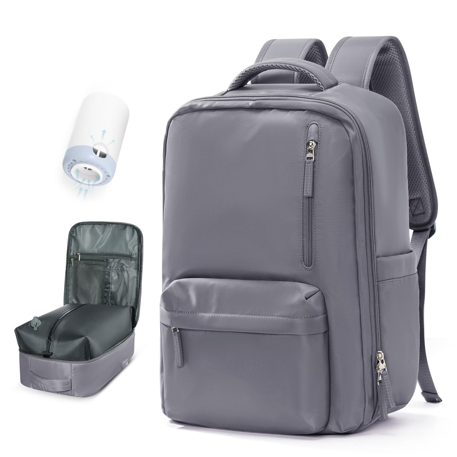 BJLFS Borse da Cabina per Ryanair 40×20×25 Zaino da Viaggio con Sottovuoto Bagaglio a Mano Easyjet 45×36×20,Zaino con sistema di compressione,Zaino Casual per laptop da 14 pollici per scuola
