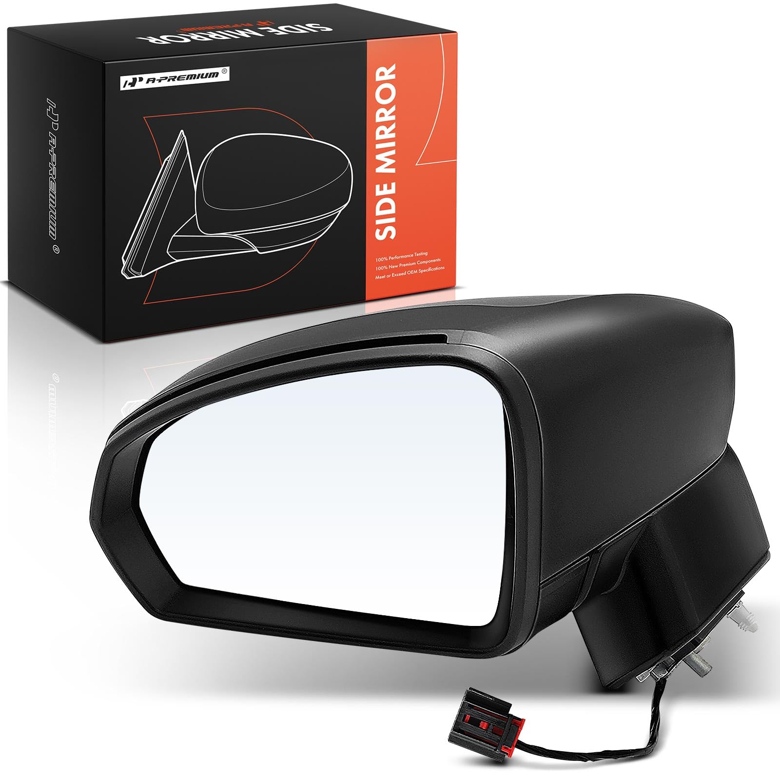 Photo 1 of **PARTS ONLLY** A-Premium Driver Side Power Door Mirror - Compatible with Volkswagen Taos 2022 2023 2024 - Heated Manual Folding Black Outside Rear View Mirror