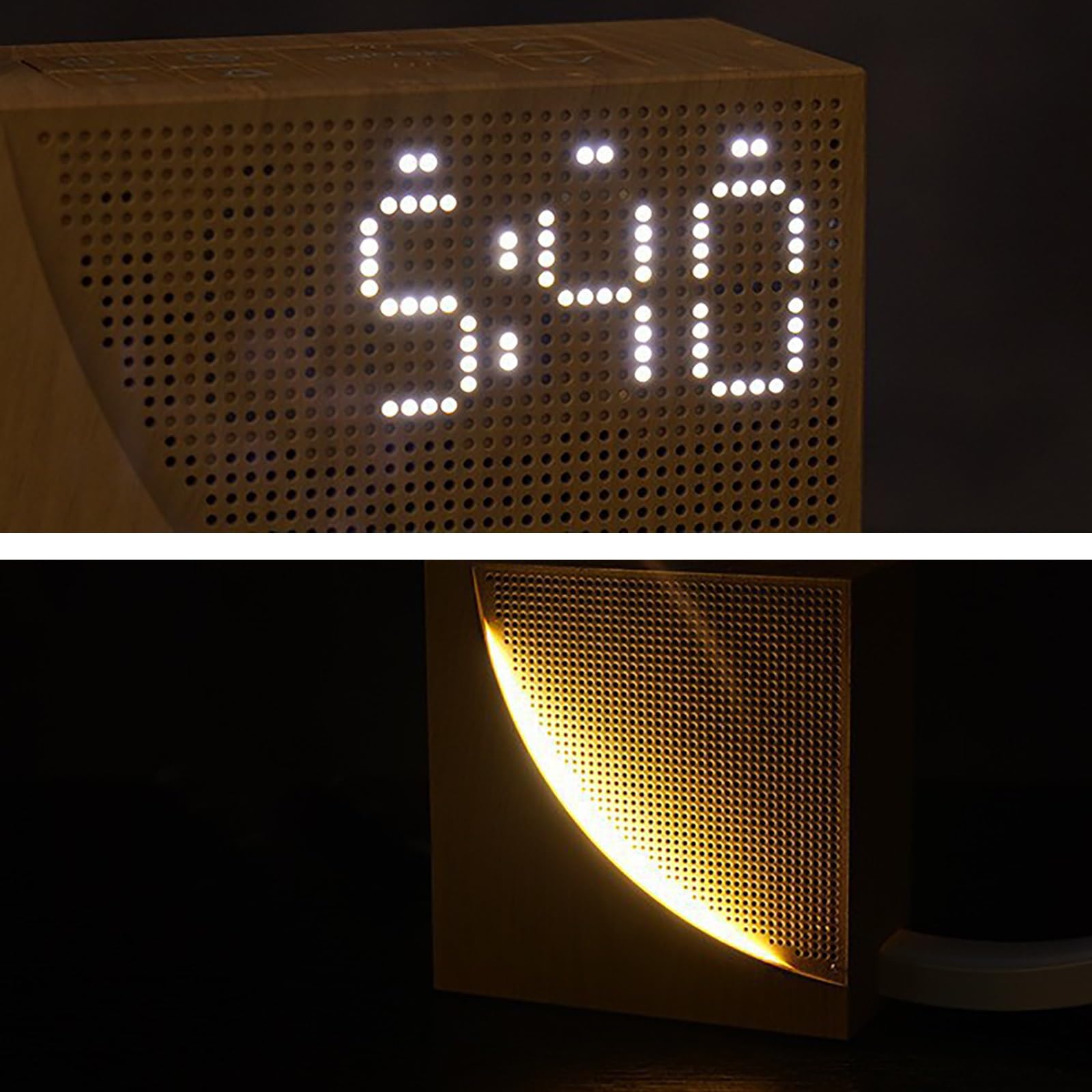 Réveil Lumineux Wake Up Light Sunrise avec Double Alarme, Sons Naturels, Veilleuse Réglable, Lampe De Chevet à Commande Tactile pour Un Réveil En Douceur