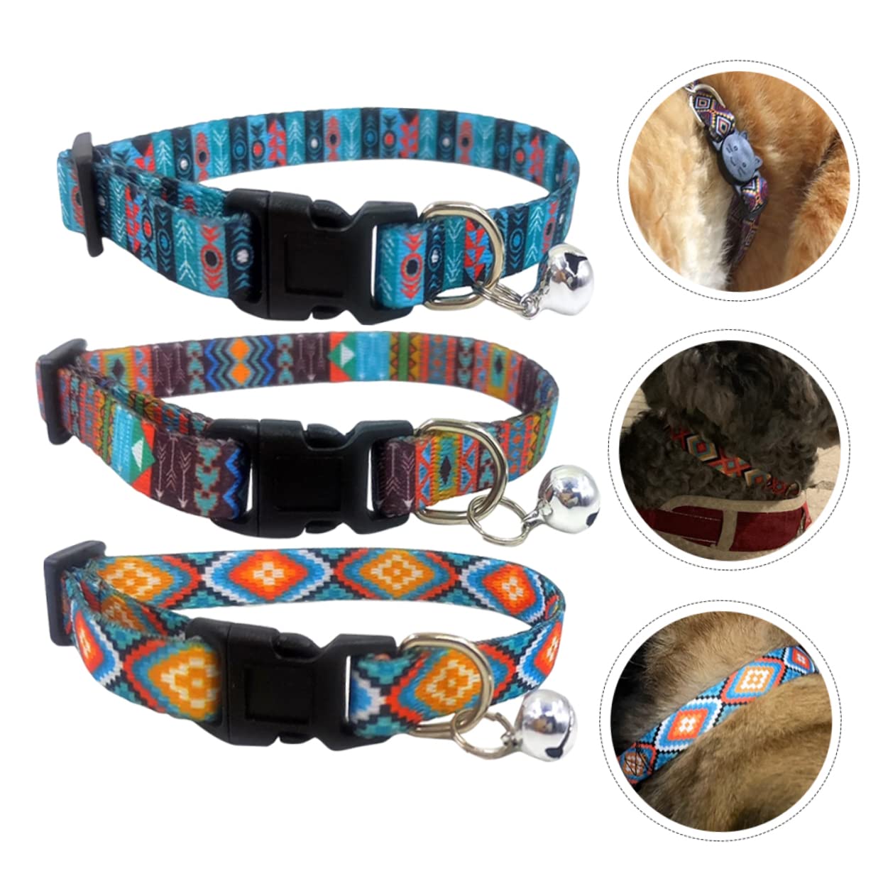 Sosoport 12stücke Bohemian Katzenhalsband Und Dekorativ Für Katzen Und Welpen Mit Glöckchen Für Feste Und Anlässe Bequem Und Hautfreundlich Elegantes Design Für Jeden Tag Und