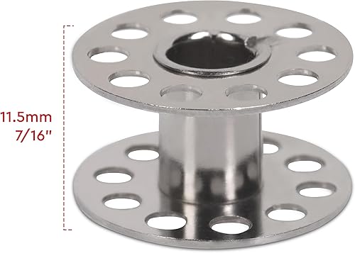 Miniatura 6 de 30 bobinas de metal para máquina de coser  Se adapta a Babylock, Brother, Janome, Kenmore, Singer y otras máquinas de coser (paquete de 30)