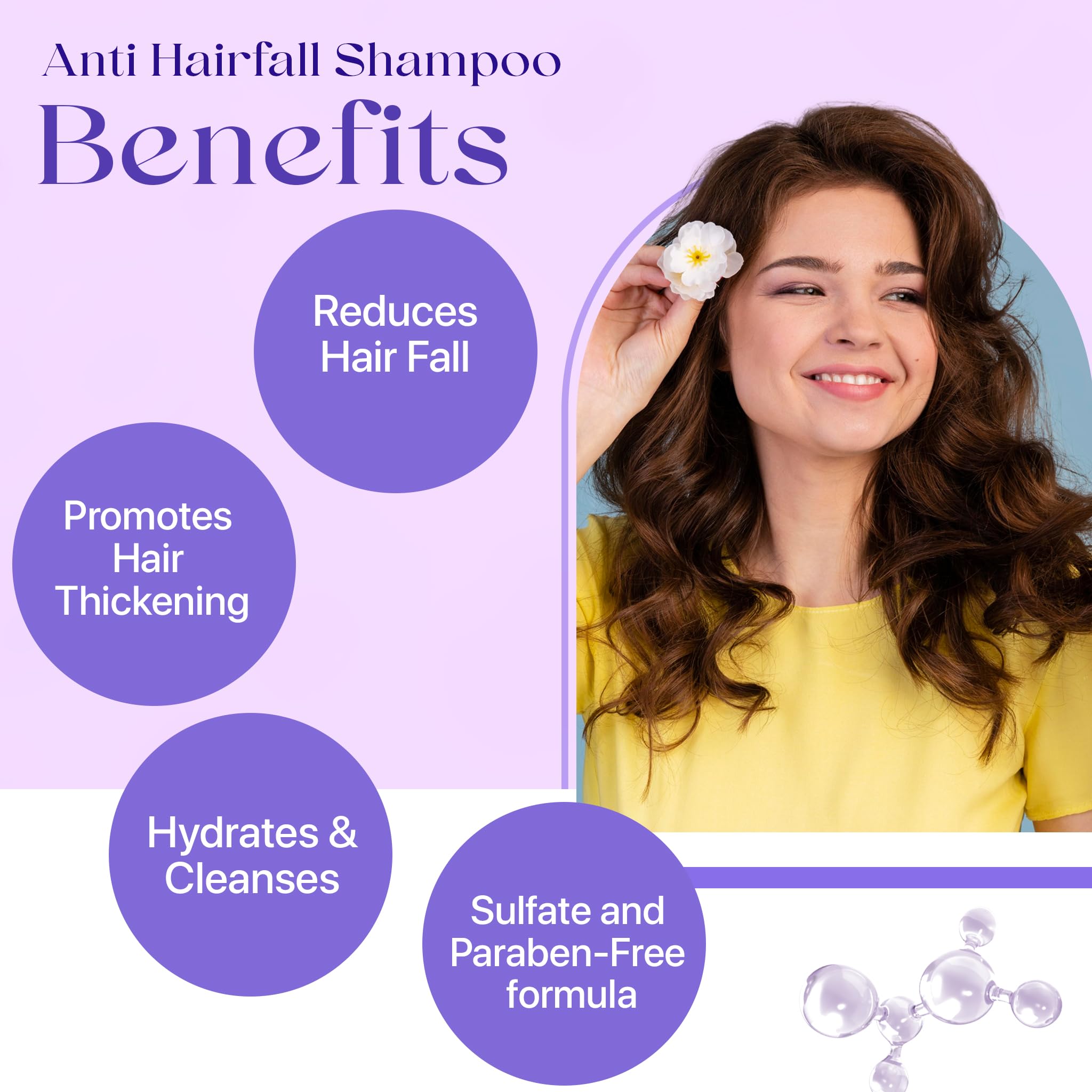 Siya Ayurveda Anti-Hairfall Shampoo Enriched With Redensyl For Damaged Hair, Intensive Repair, Nourishing Care Sulphate & Paraben Free Hair Fall Shampoo 2