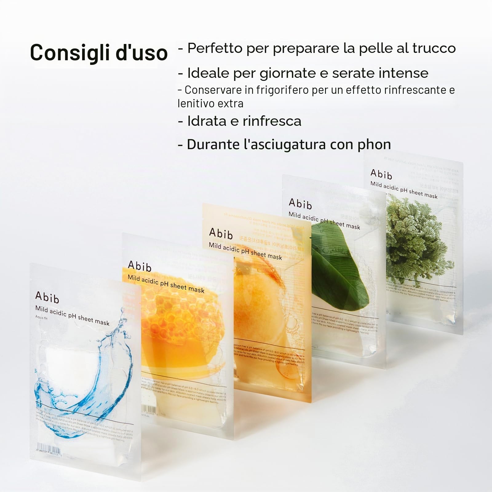 Abib Maschera In Fogli Con Ph Leggermente Acido Jericho Rose Fit 10 Fogli