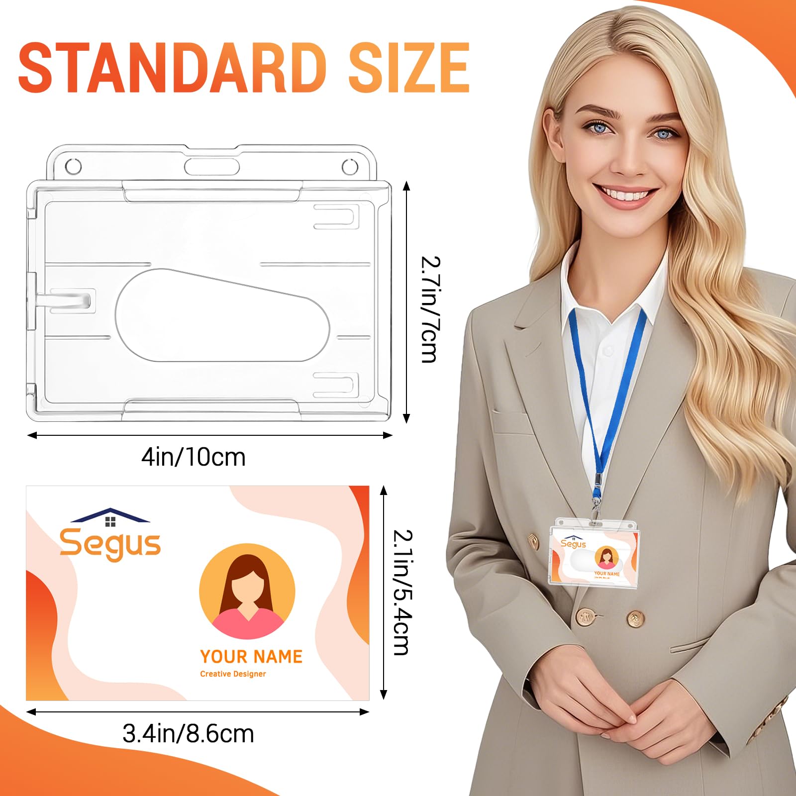 Porte-badge Rigide En Plastique Coloré Pour Carte ISO