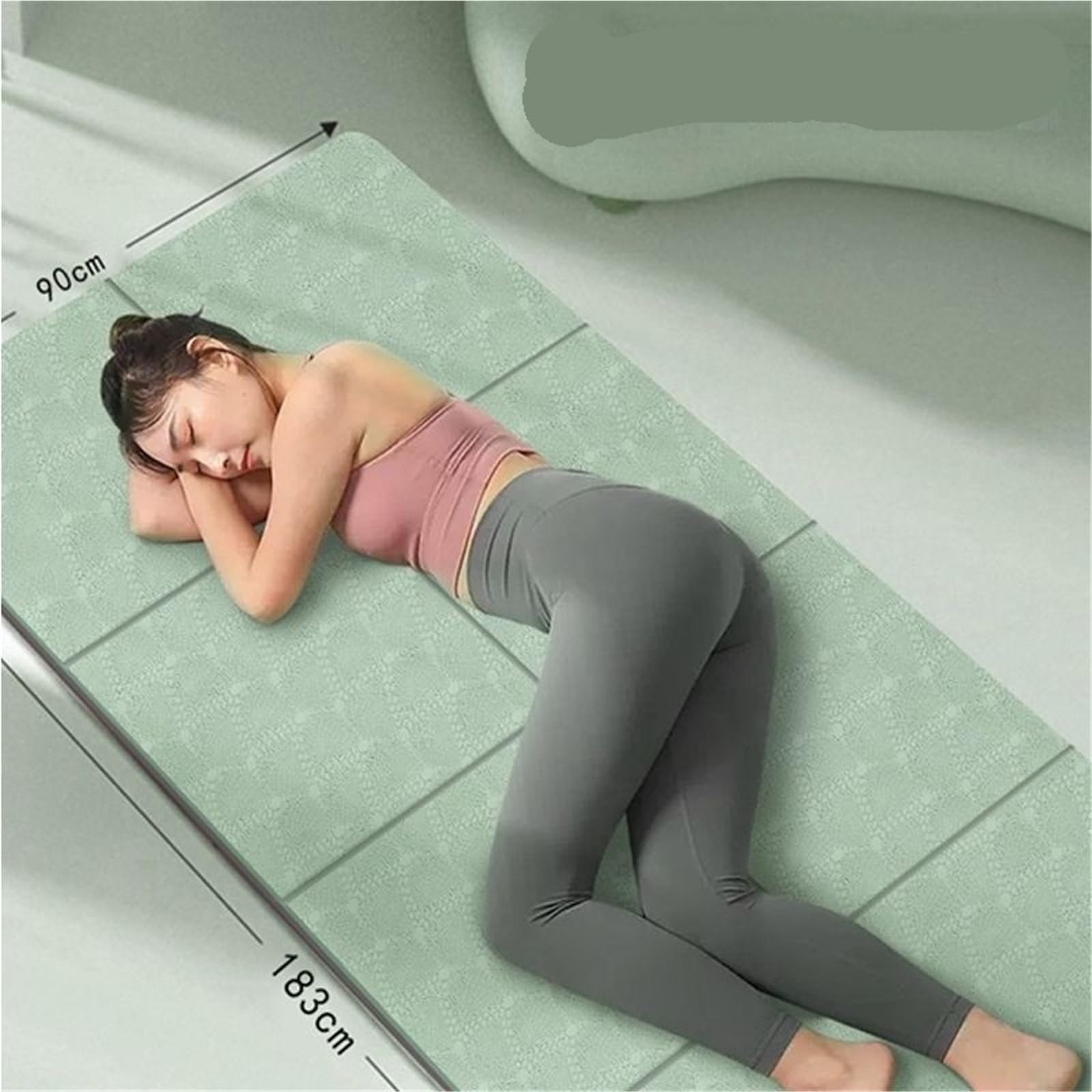 Esterilla de yoga plegable para siesta estudiantil, colchón grueso para pilates, estiramiento, gimnasia, gimnasio y campamento