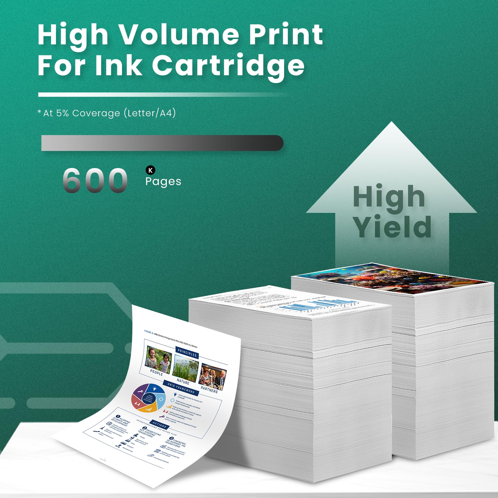 Cartucce Alta Resa 600 Pagine Lotto Di 4 Cartucce Inchiostro Compatibili Hp 64xl Nero E Tricolore Alta - Foto 3