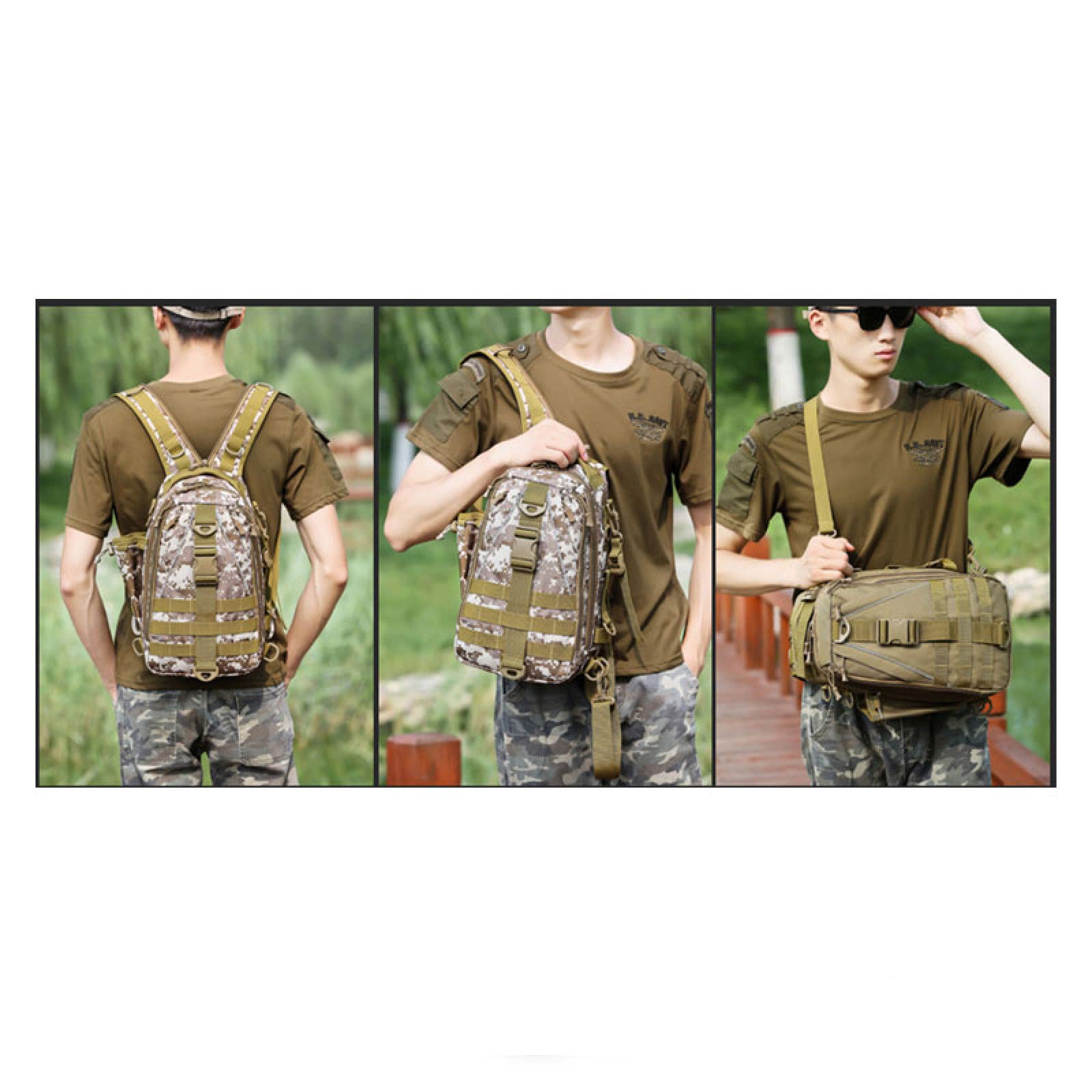 Zaino tattico militare Army Camouflage Molle Borsa a tracolla Sport all'aria aperta Equitazione Escursionismo Campeggio Caccia Zaino impermeabile
