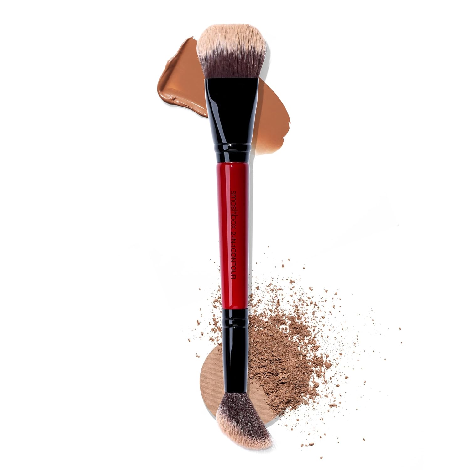 Smashbox 2-in-1 Contour Brush | Sculpt & Blend Dual-Ended Makeup Brush for Shaping, Contouring + Highlighting
